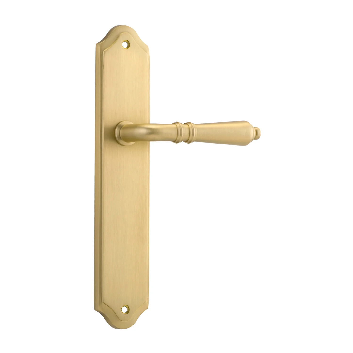 Iver Sarlat Door Lever on Shouldered Backplate Brushed Gold PVD - Image 3