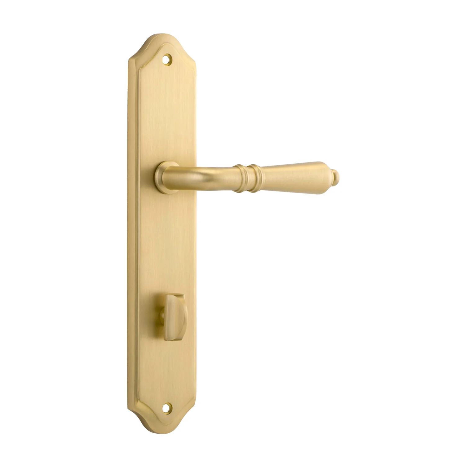 Iver Sarlat Door Lever on Shouldered Backplate Brushed Gold PVD - Image 5