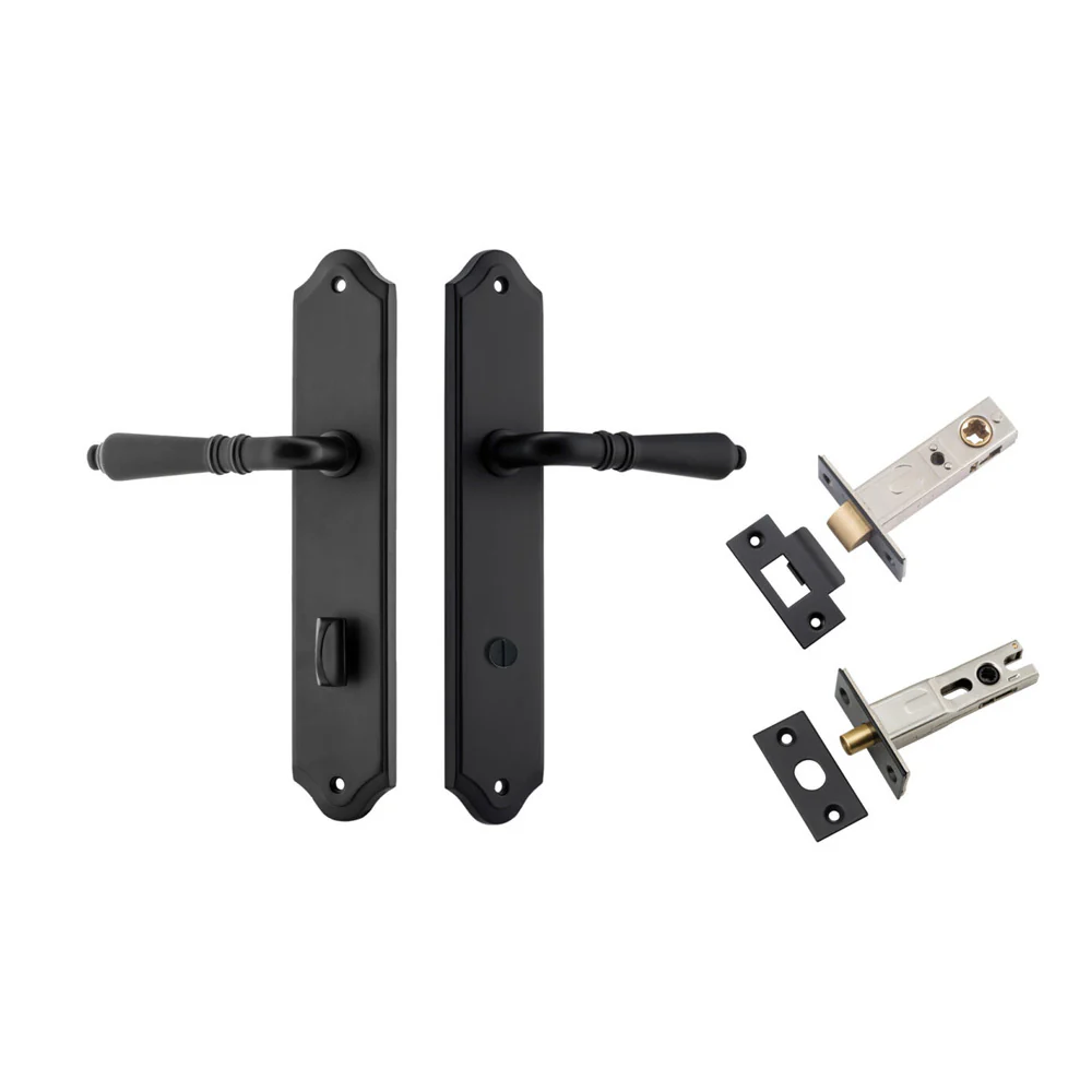 Iver Sarlat Door Lever on Shouldered Backplate Privacy Kit with Turn - Available in Various Finishes - Image 9