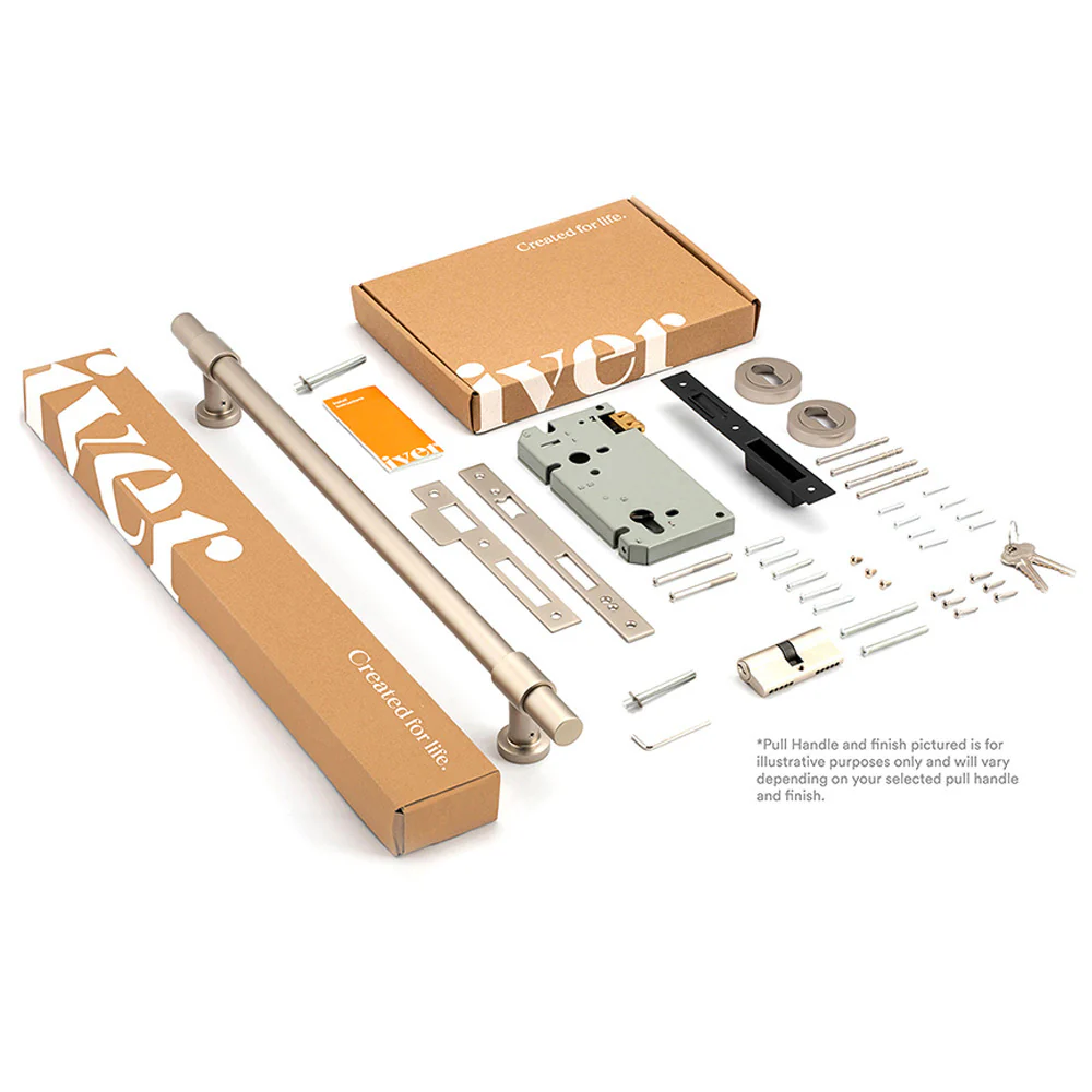 Iver Sarlat Door Pull Handle Entrance Kit Key/Key 600mm - Available in Various Finishes - Image 2
