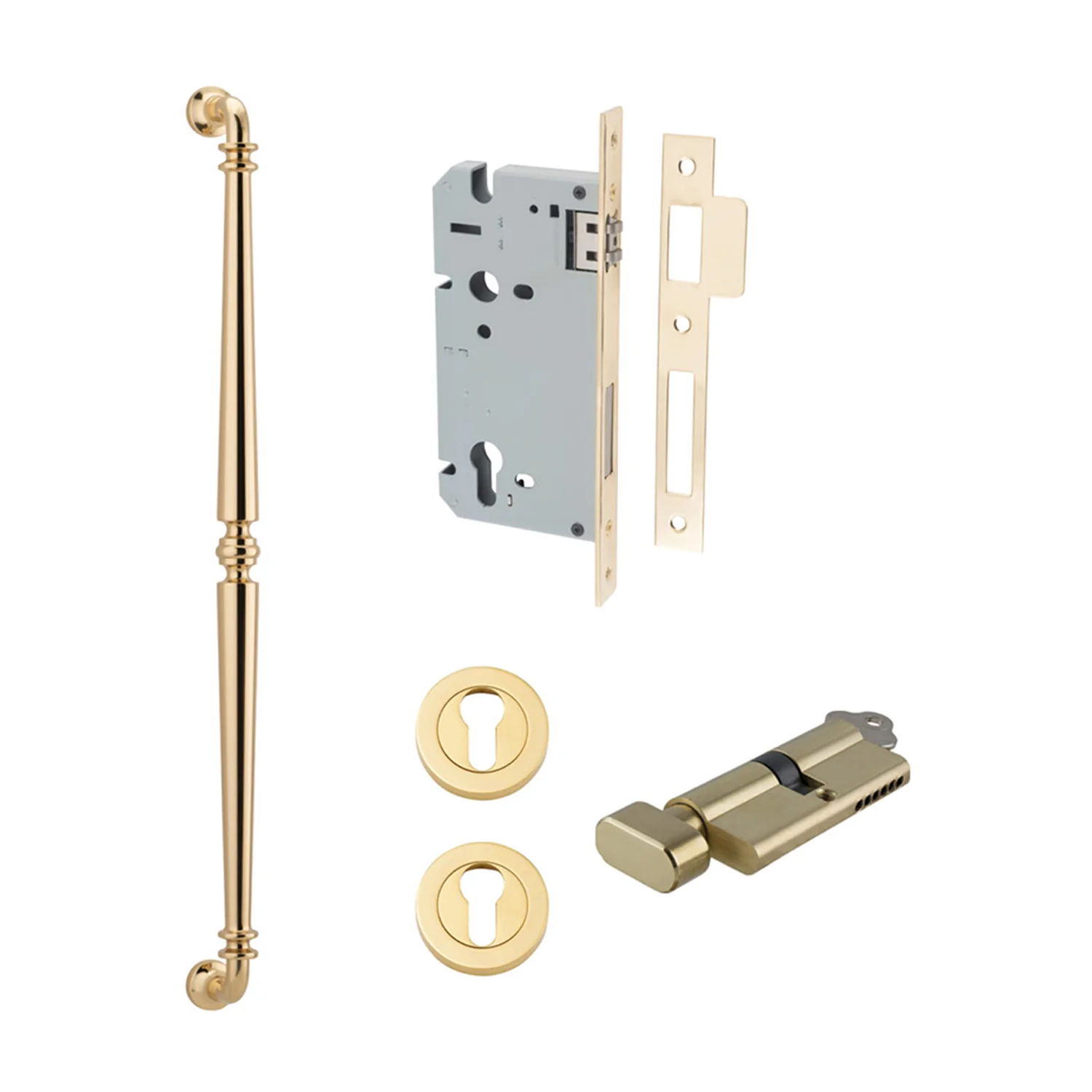 Iver Sarlat Door Pull Handle Entrance Kit Key/Thumb 600mm - Available in Various Finishes - Image 11
