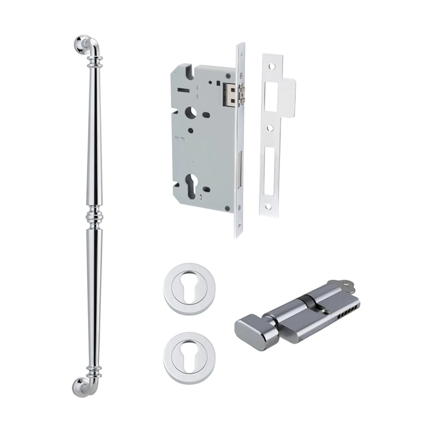 Iver Sarlat Door Pull Handle Entrance Kit Key/Thumb 600mm - Available in Various Finishes - Image 12