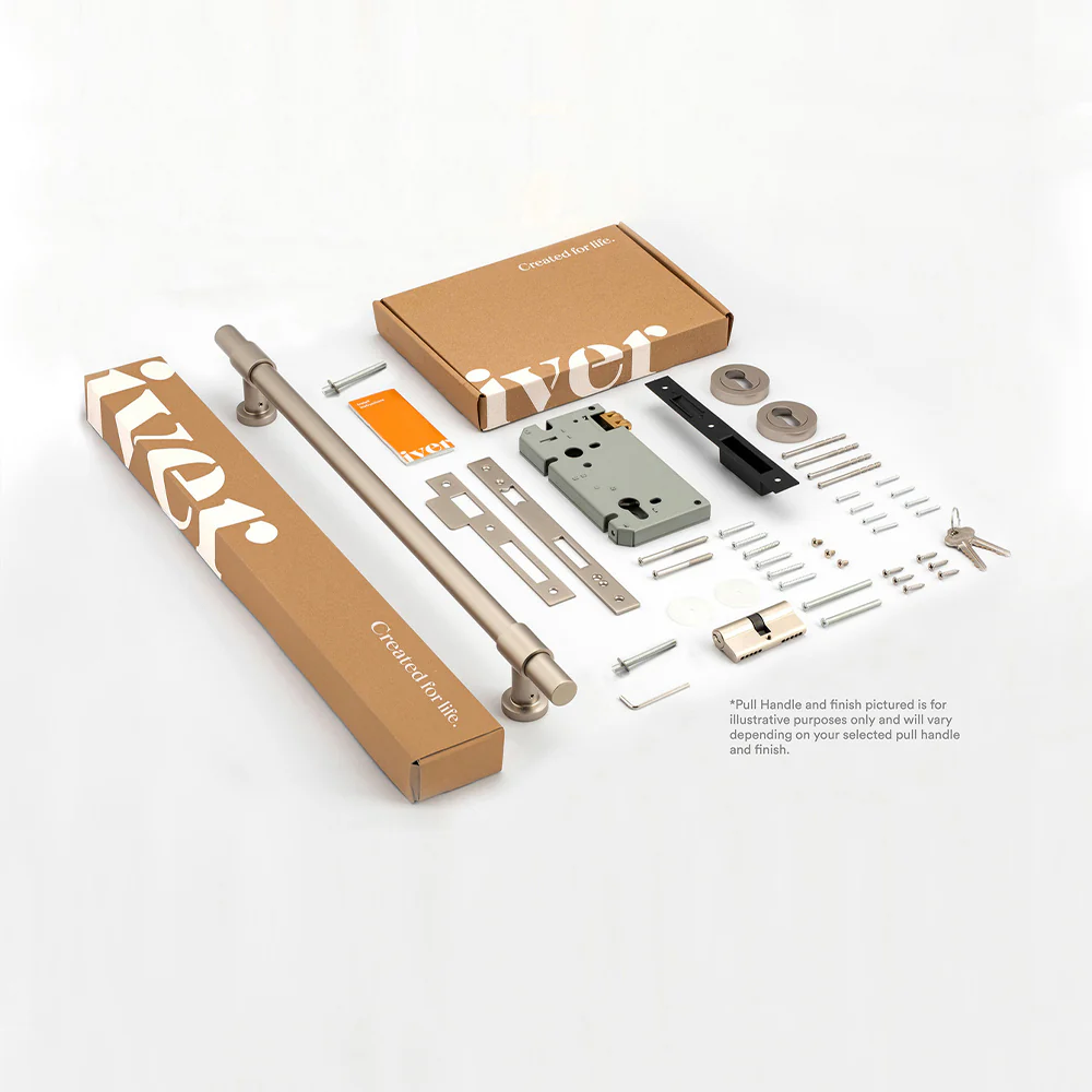 Iver Sarlat Door Pull Handle Entrance Kit Key/Thumb 600mm - Available in Various Finishes - Image 2