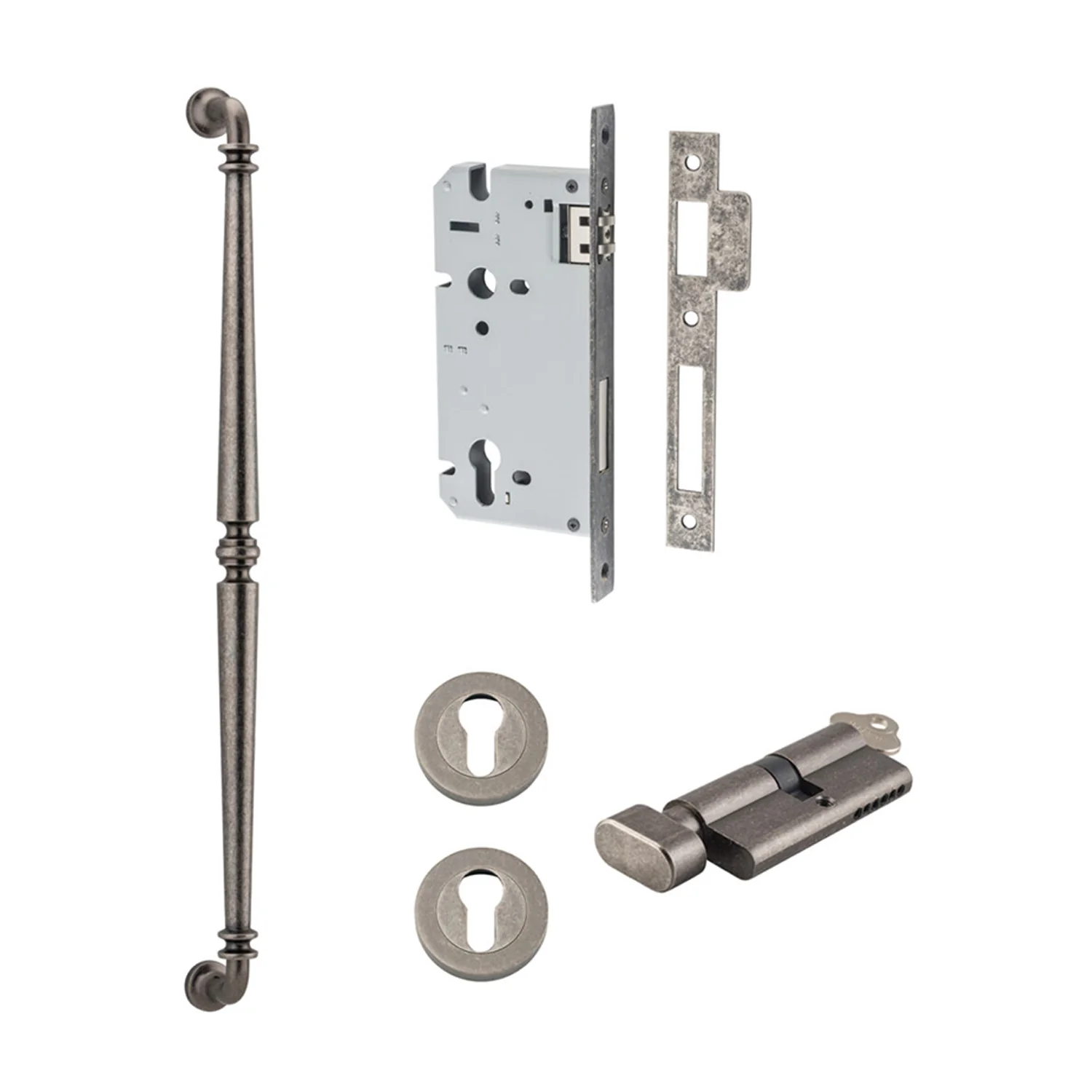 Iver Sarlat Door Pull Handle Entrance Kit Key/Thumb 600mm - Available in Various Finishes - Image 9