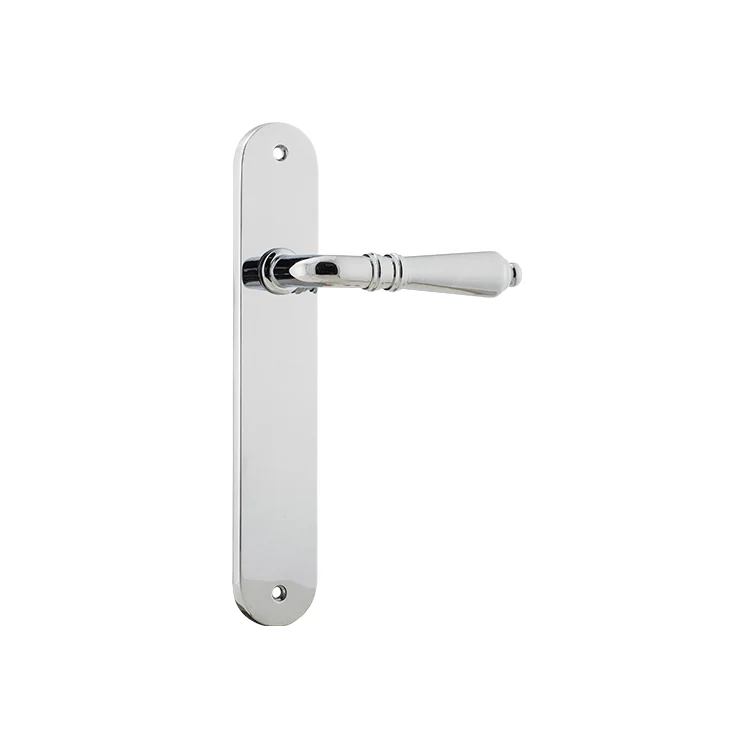 Iver Sarlat Lever Door Handle on Oval Backplate Chrome Plated - Image 2