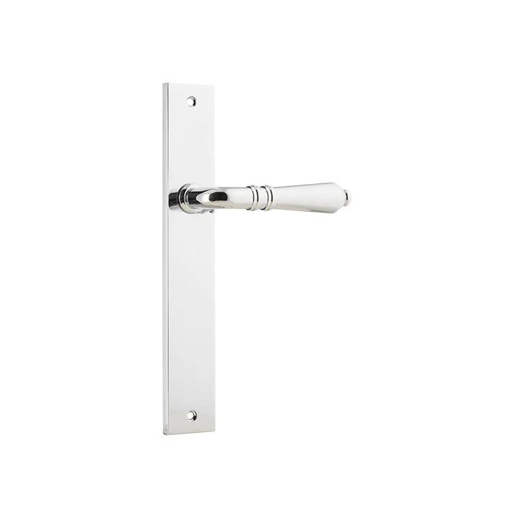 Iver Sarlat Lever Door Handle on Rectangular Backplate Chrome Plated - Image 2