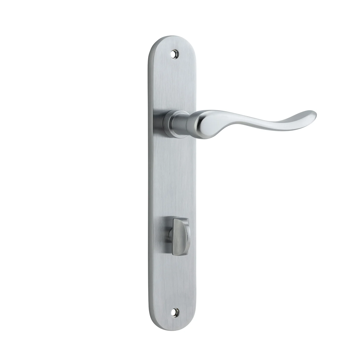 Iver Stirling Door Lever Handle on Oval Backplate Brushed Chrome - Image 4