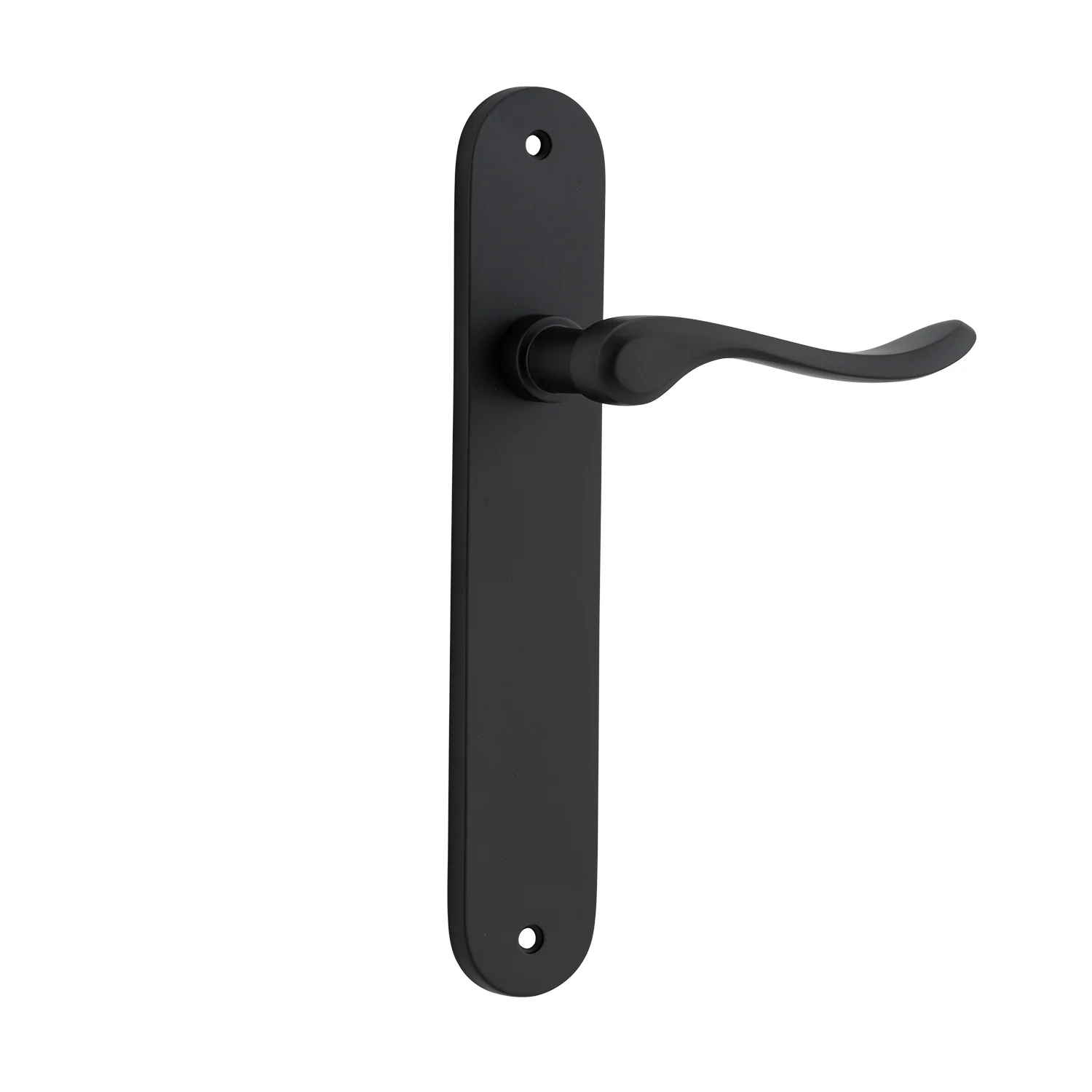 Iver Stirling Door Lever Handle on Oval Backplate Matt Black - Image 2