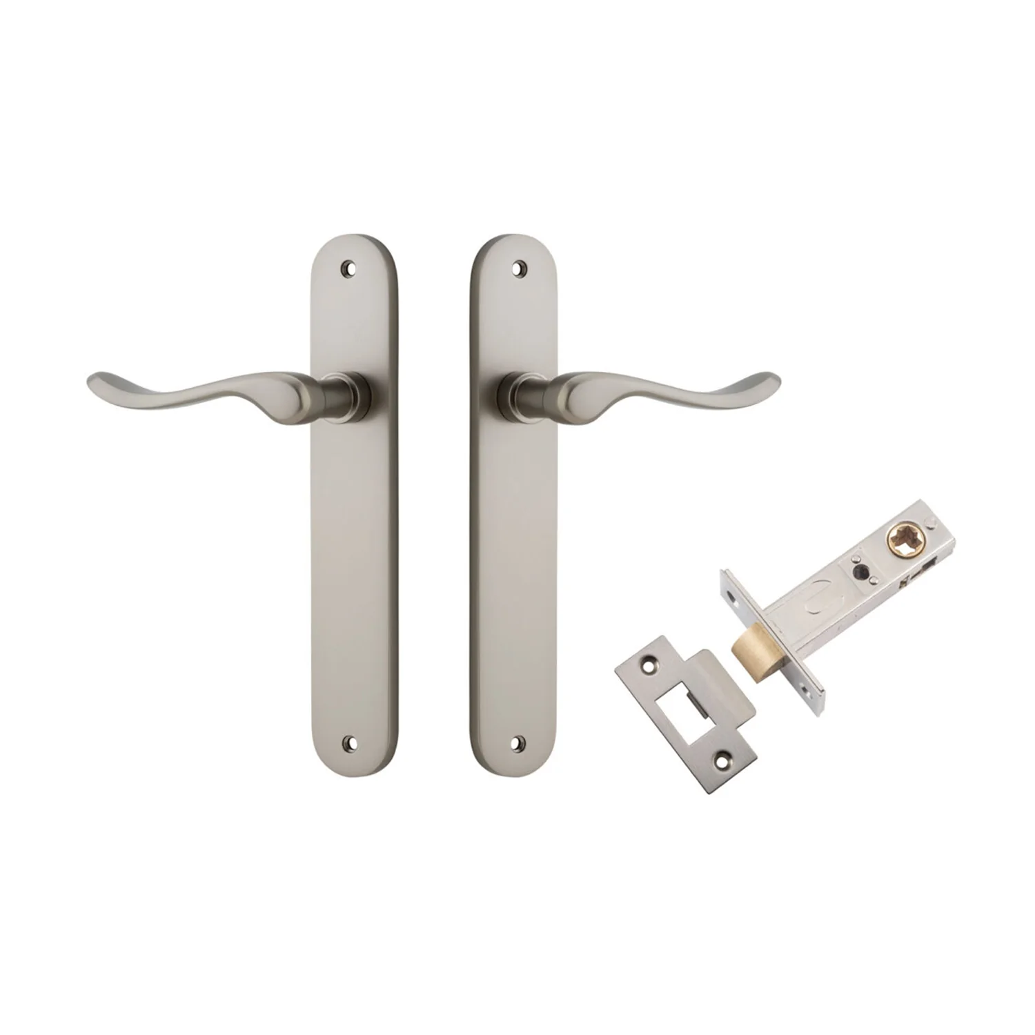 Iver Stirling Door Lever Handle on Oval Backplate Passage Kit - Available in Various Finishes - Image 11