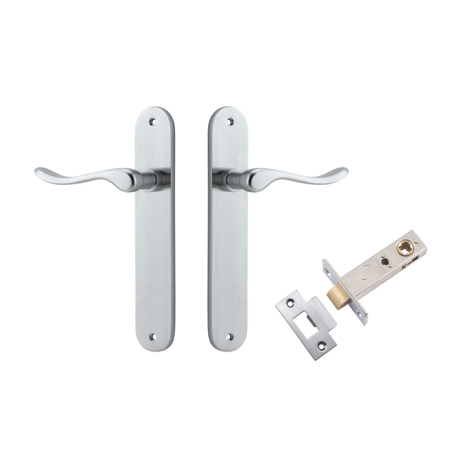 Iver Stirling Door Lever Handle on Oval Backplate Passage Kit - Available in Various Finishes - Image 6
