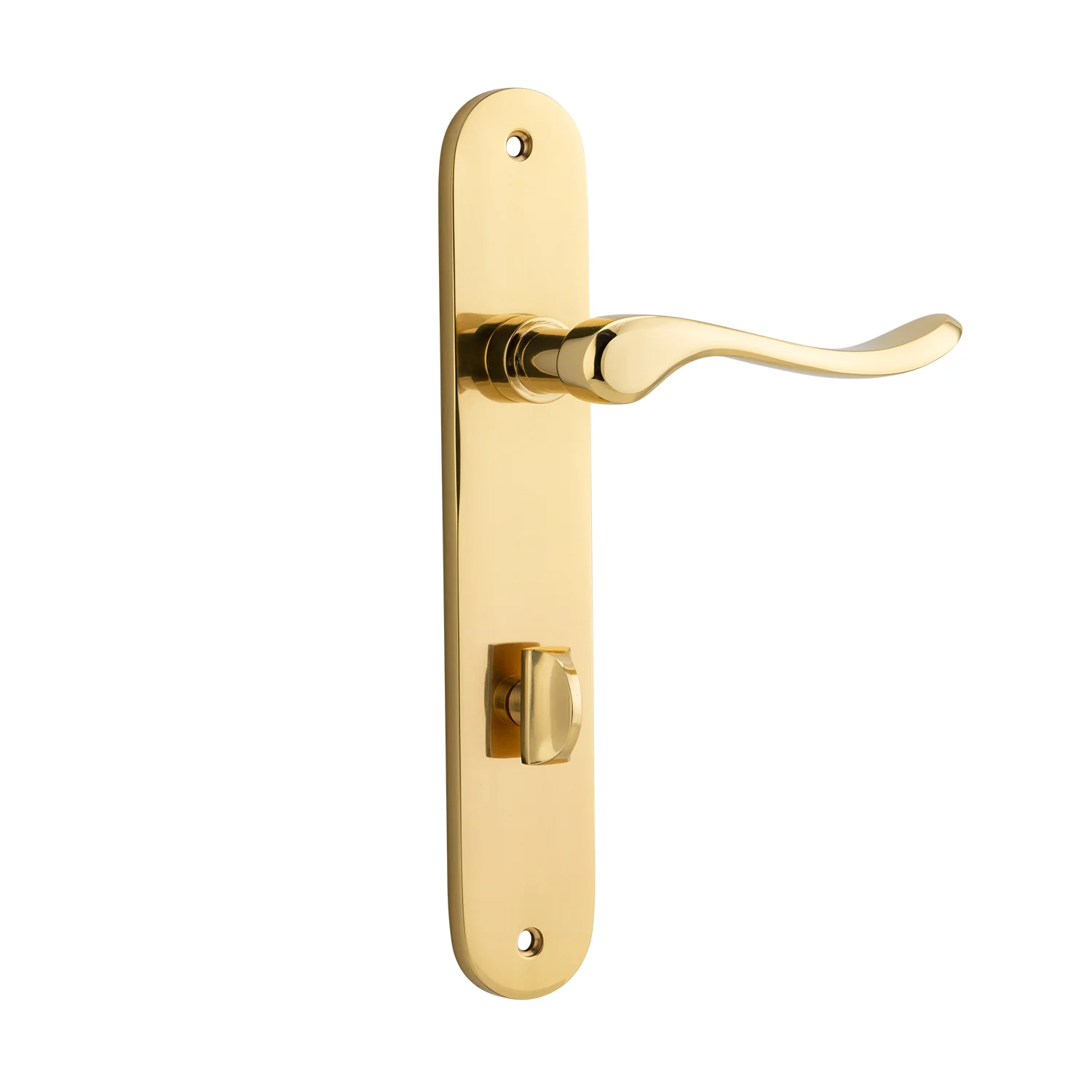 Iver Stirling Door Lever Handle on Oval Backplate Polished Brass - Image 4