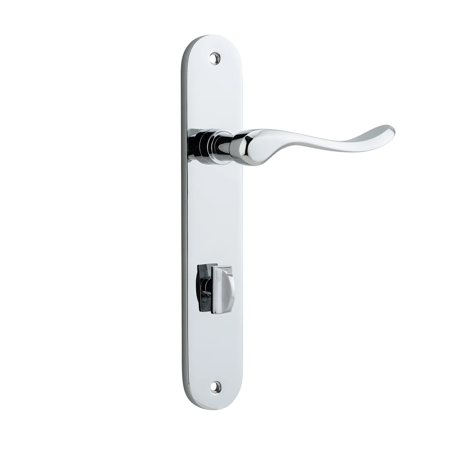 Iver Stirling Door Lever Handle on Oval Backplate Polished Chrome - Image 4