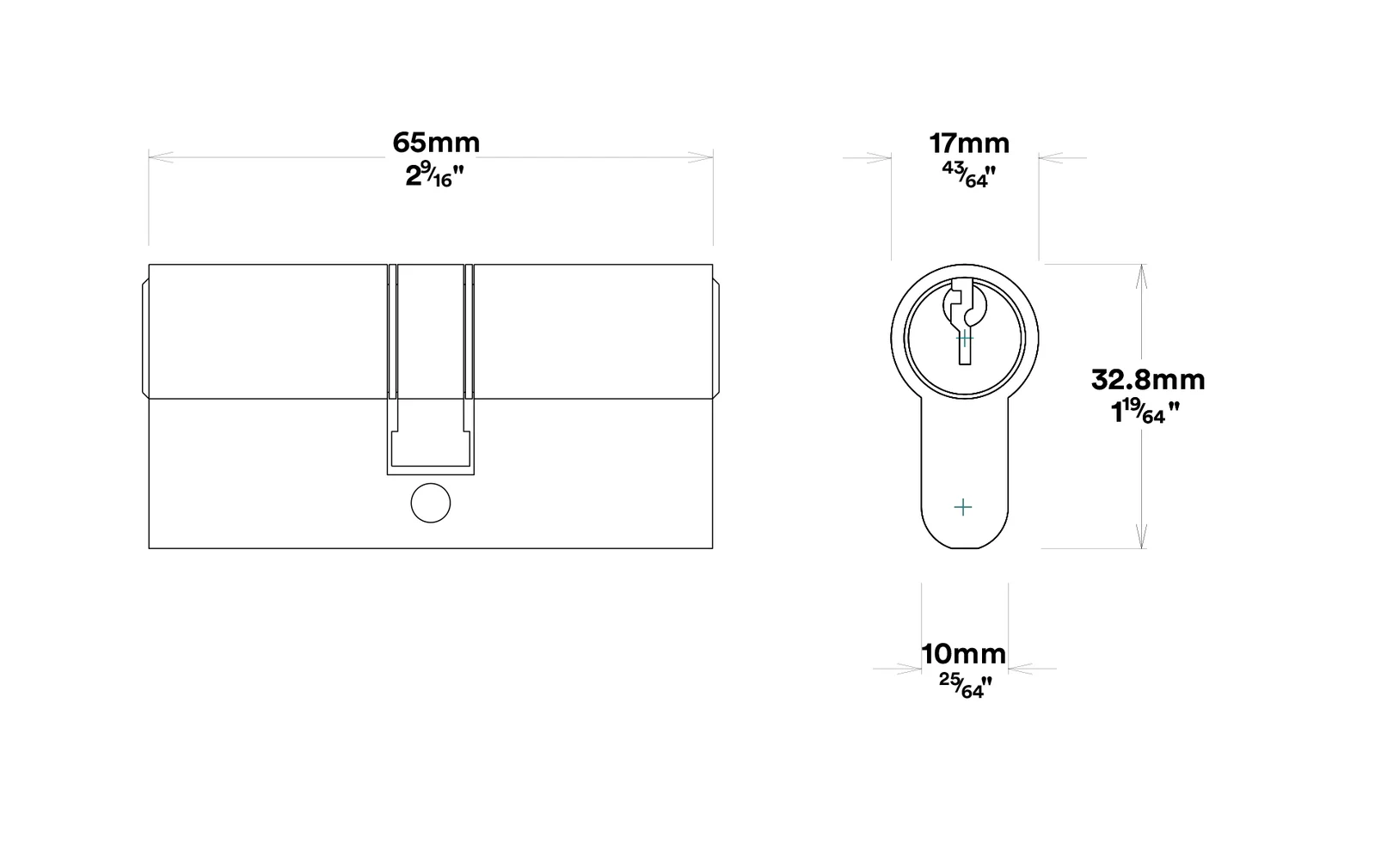 Iver Stirling Door Lever Handle on Rectangular Backplate Entrance Kit Key/Key - Image 4