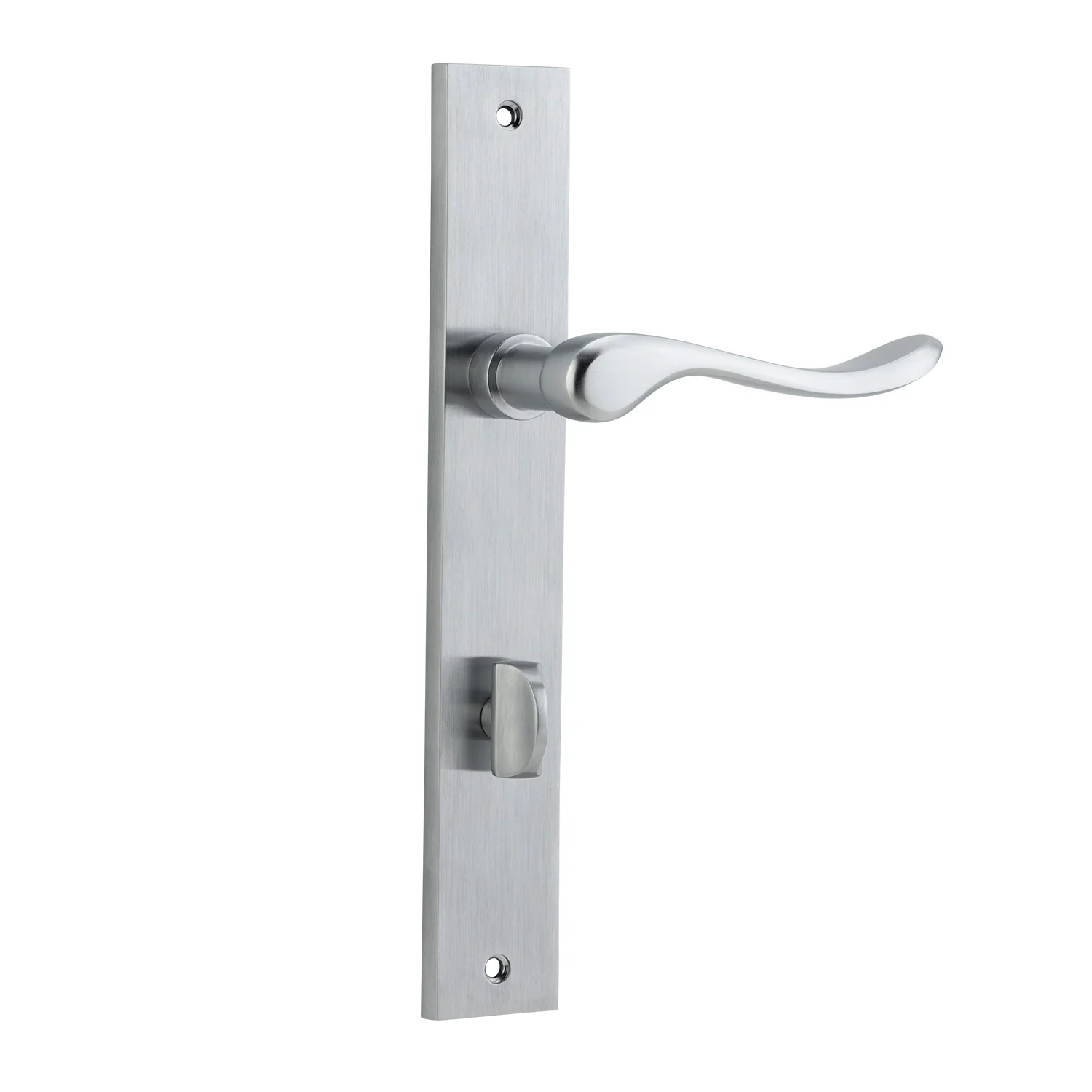 Iver Stirling Door Lever Handle on Rectangular Backplate Brushed Chrome - Image 4