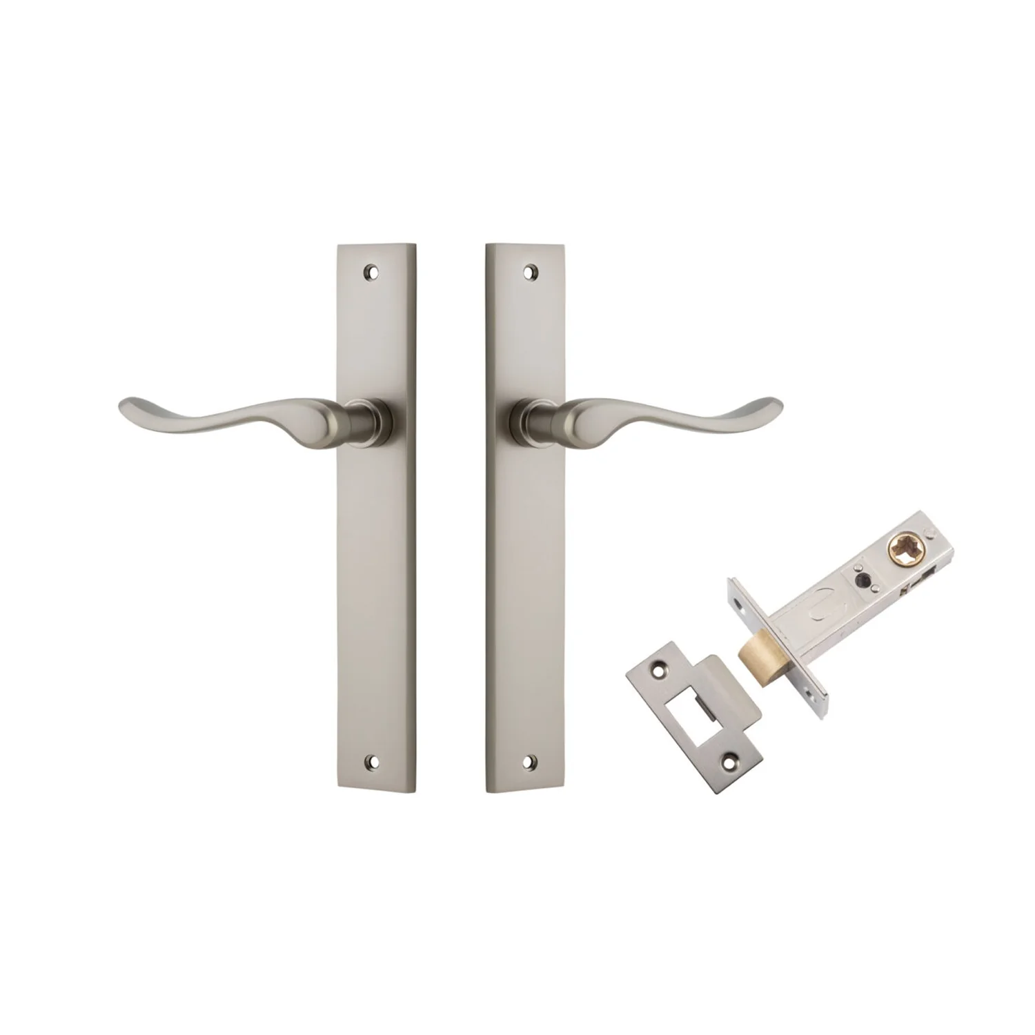 Iver Stirling Door Lever Handle on Rectangular Backplate Passage Kit - Available in Various Finishes - Image 11