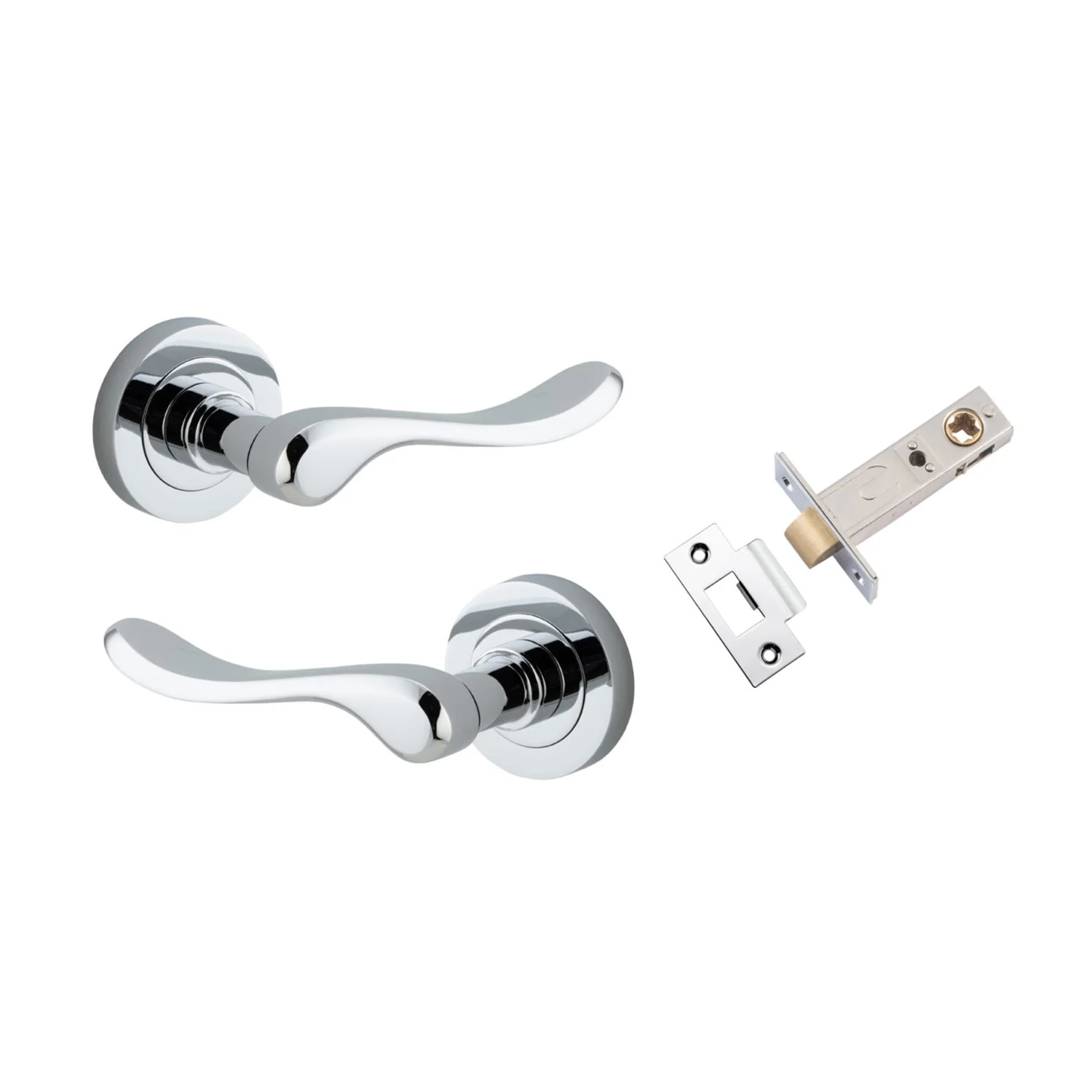 Iver Stirling Door Lever Handle on Round Rose Passage Kit - Available in Various Finishes - Image 10