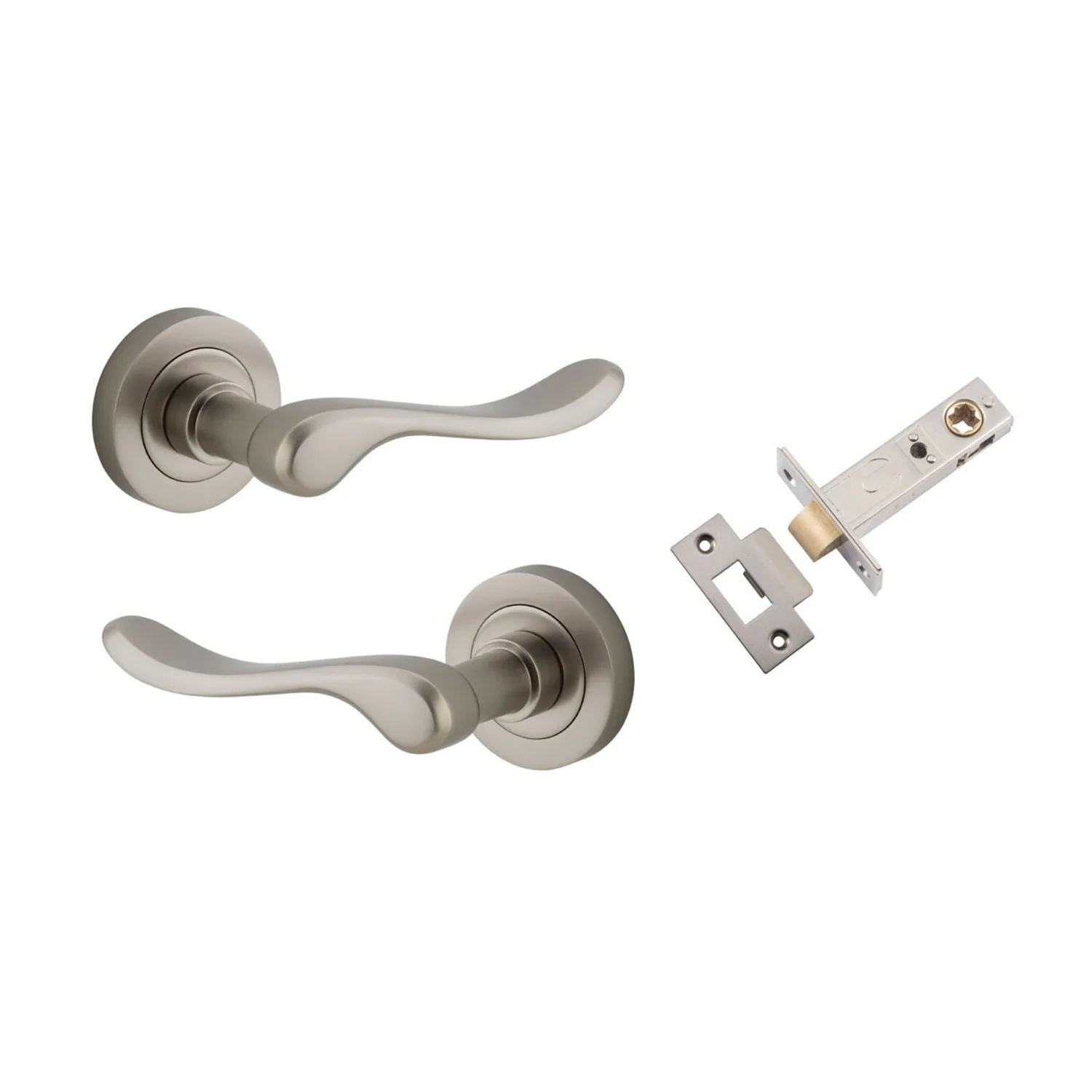 Iver Stirling Door Lever Handle on Round Rose Passage Kit - Available in Various Finishes - Image 11