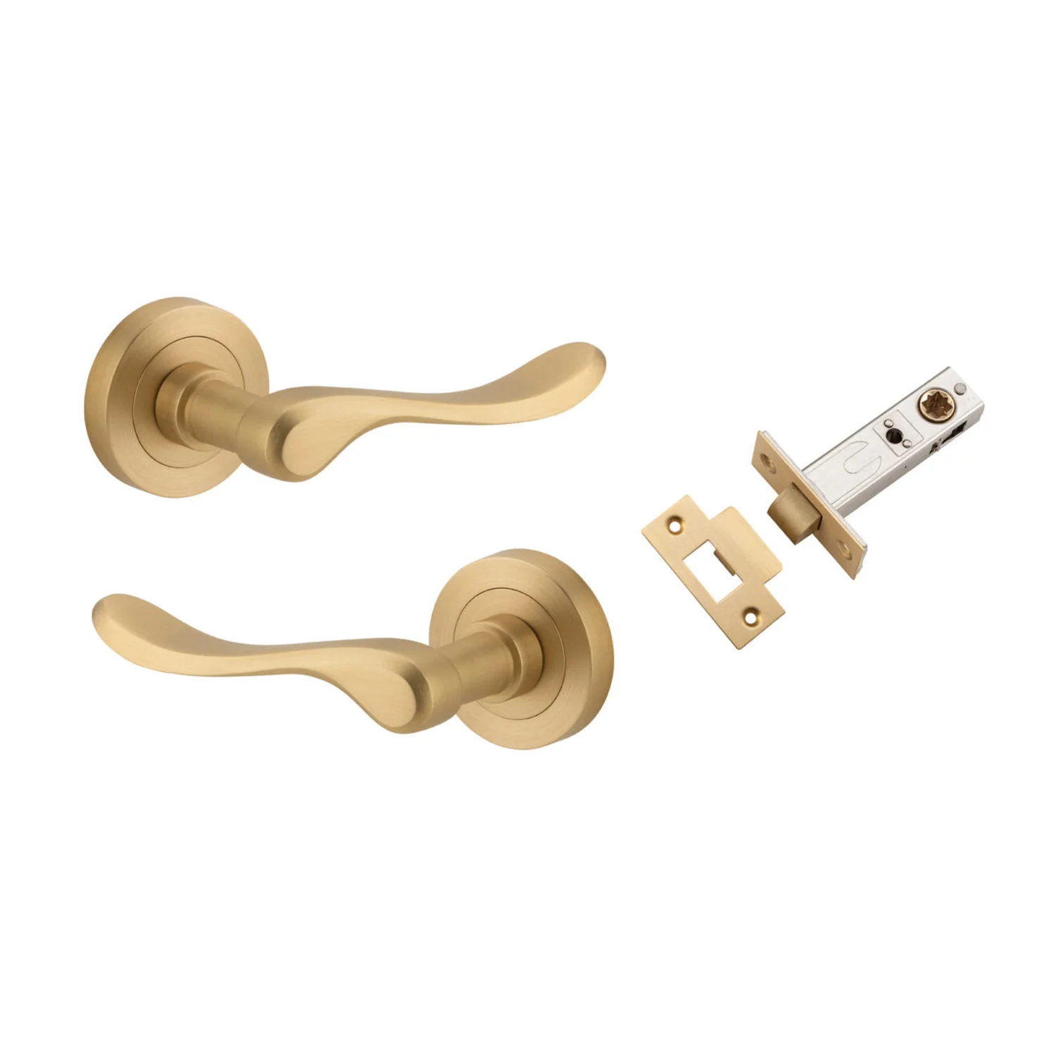 Iver Stirling Door Lever Handle on Round Rose Passage Kit - Available in Various Finishes - Image 5