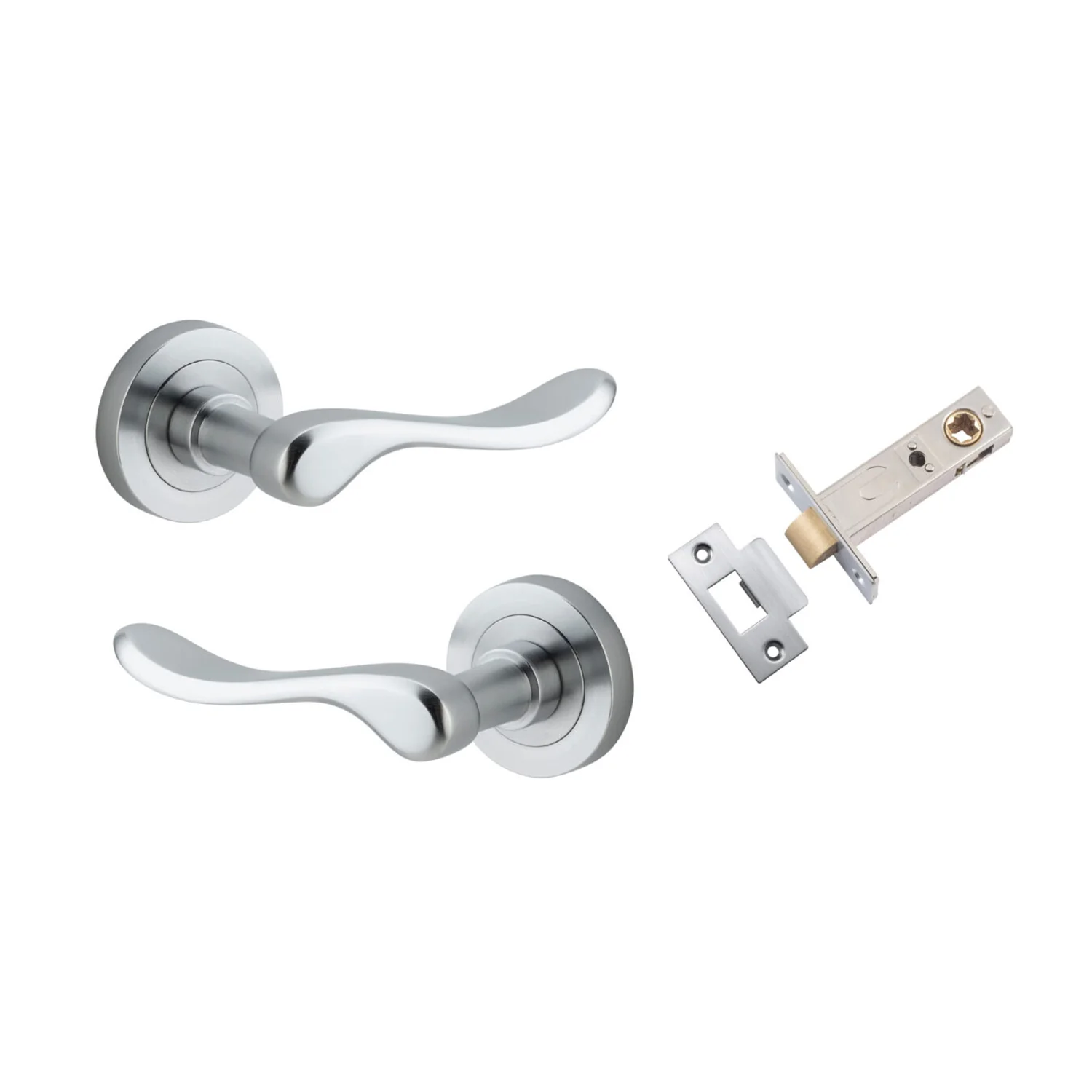 Iver Stirling Door Lever Handle on Round Rose Passage Kit - Available in Various Finishes - Image 6