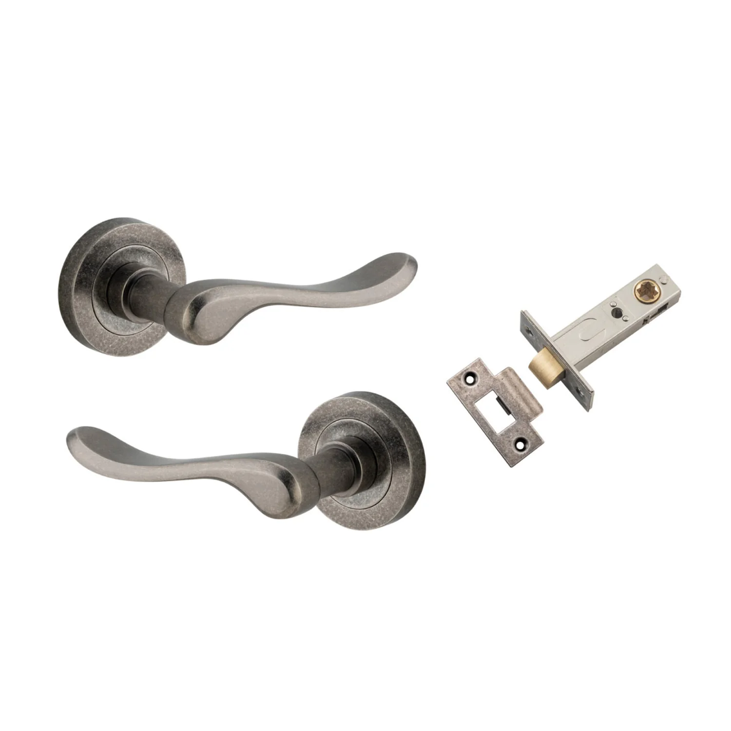 Iver Stirling Door Lever Handle on Round Rose Passage Kit - Available in Various Finishes - Image 7