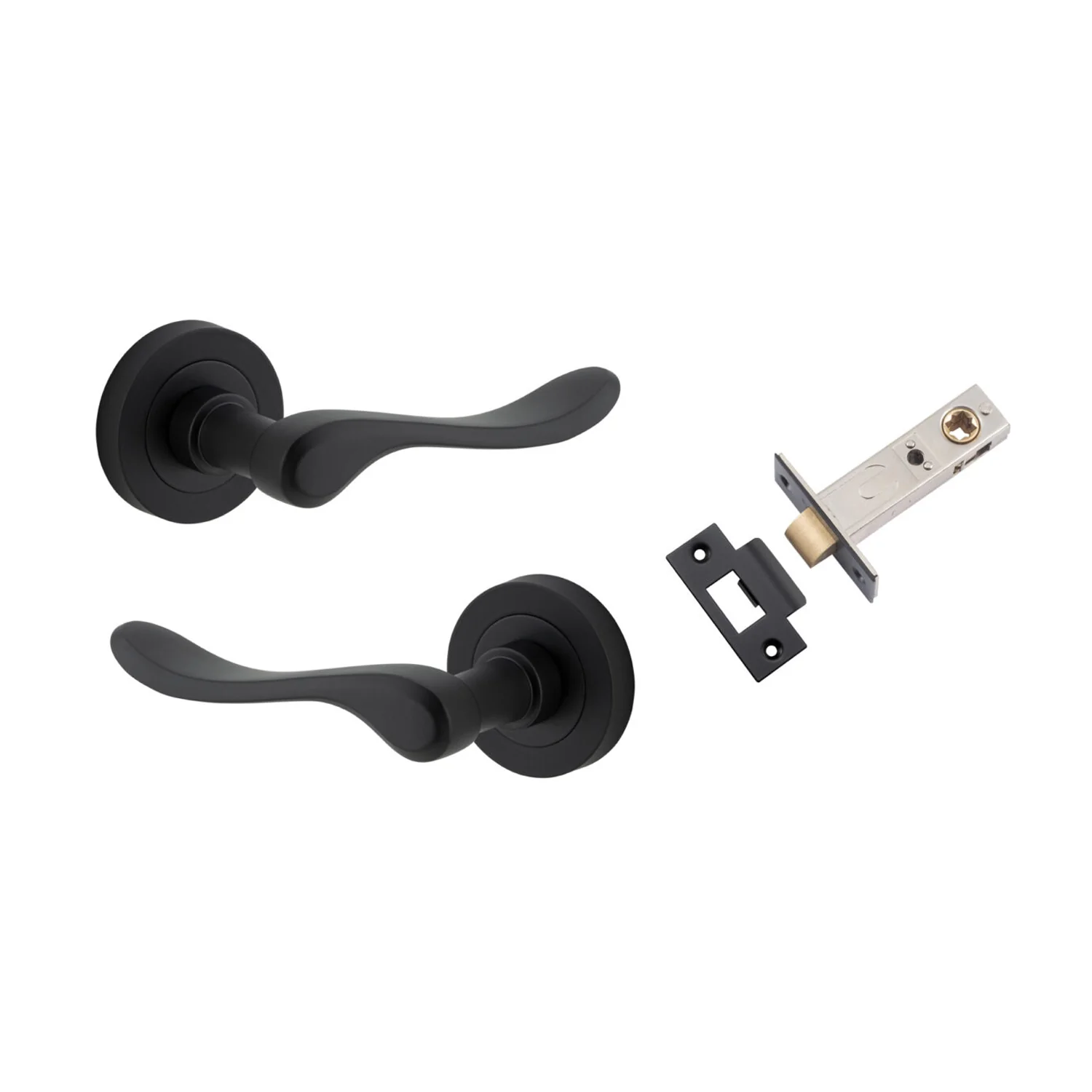 Iver Stirling Door Lever Handle on Round Rose Passage Kit - Available in Various Finishes - Image 8