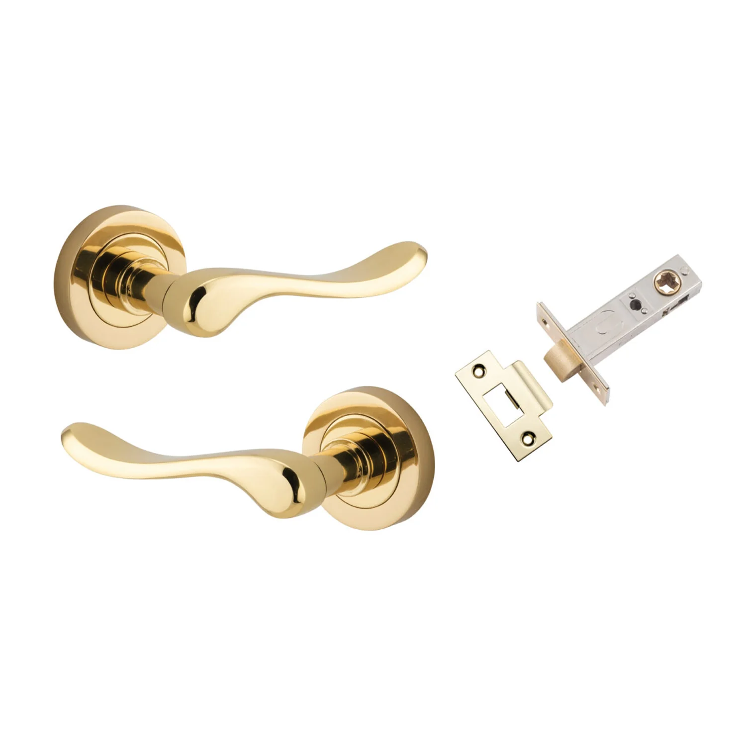 Iver Stirling Door Lever Handle on Round Rose Passage Kit - Available in Various Finishes - Image 9