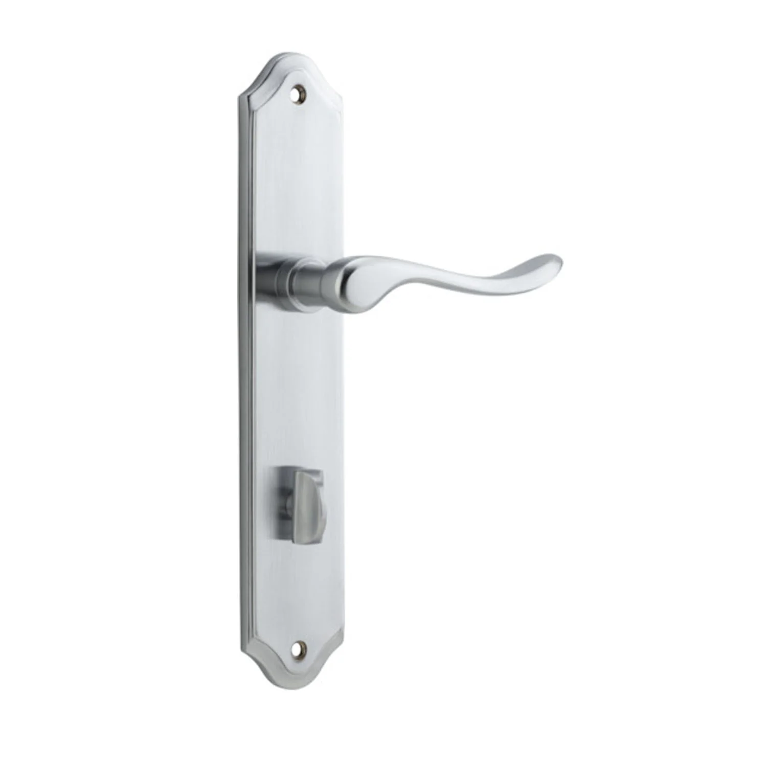 Iver Stirling Door Lever Handle on Shouldered Backplate Brushed Chrome - Image 6
