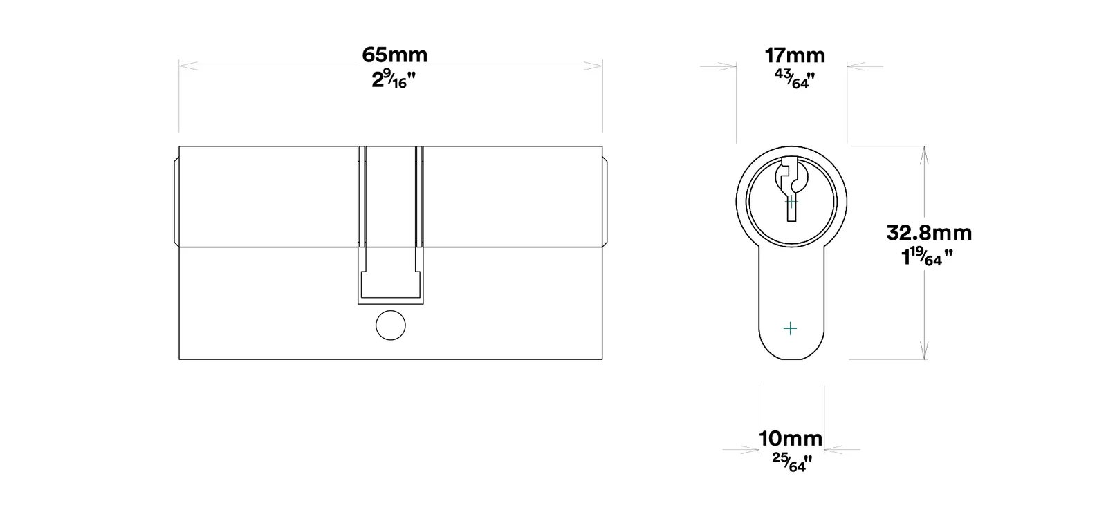 Iver Stirling Door Lever Handle on Shouldered Backplate Entrance Kit Key/Key - Image 4