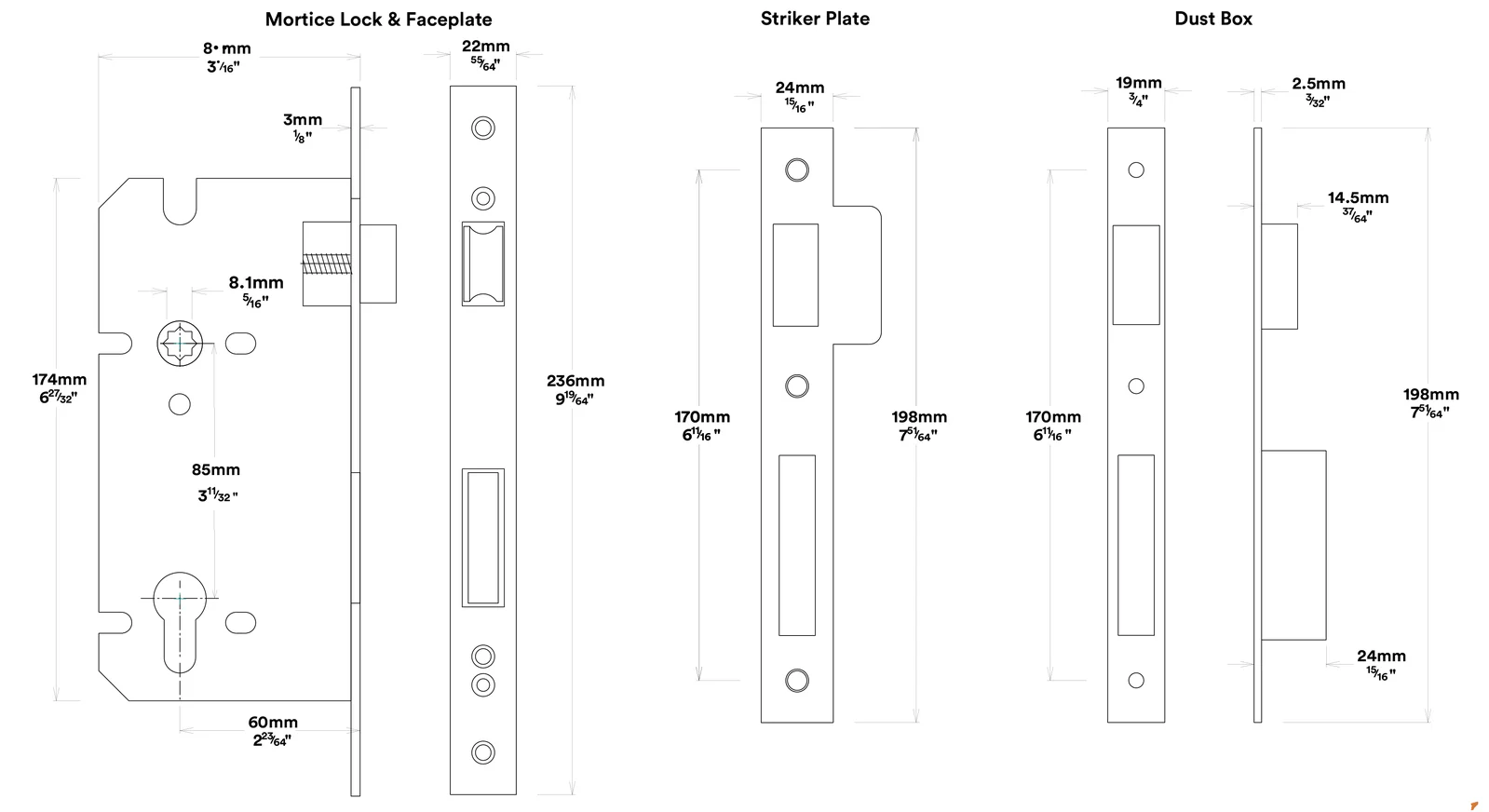 Iver Stirling Door Lever Handle on Shouldered Backplate Entrance Kit Key/Thumb - Image 5