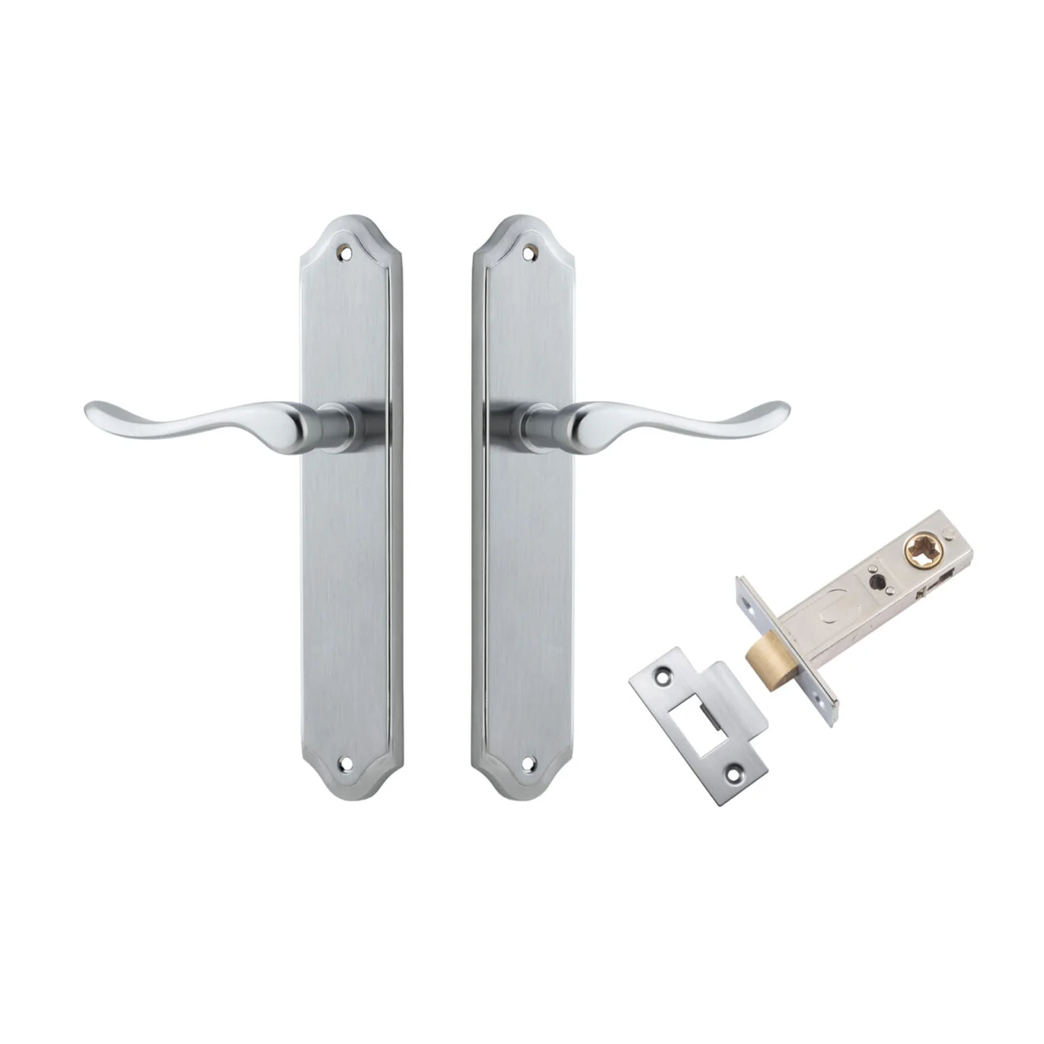 Iver Stirling Door Lever Handle on Shouldered Backplate Passage Kit - Available in Various Finishes - Image 6