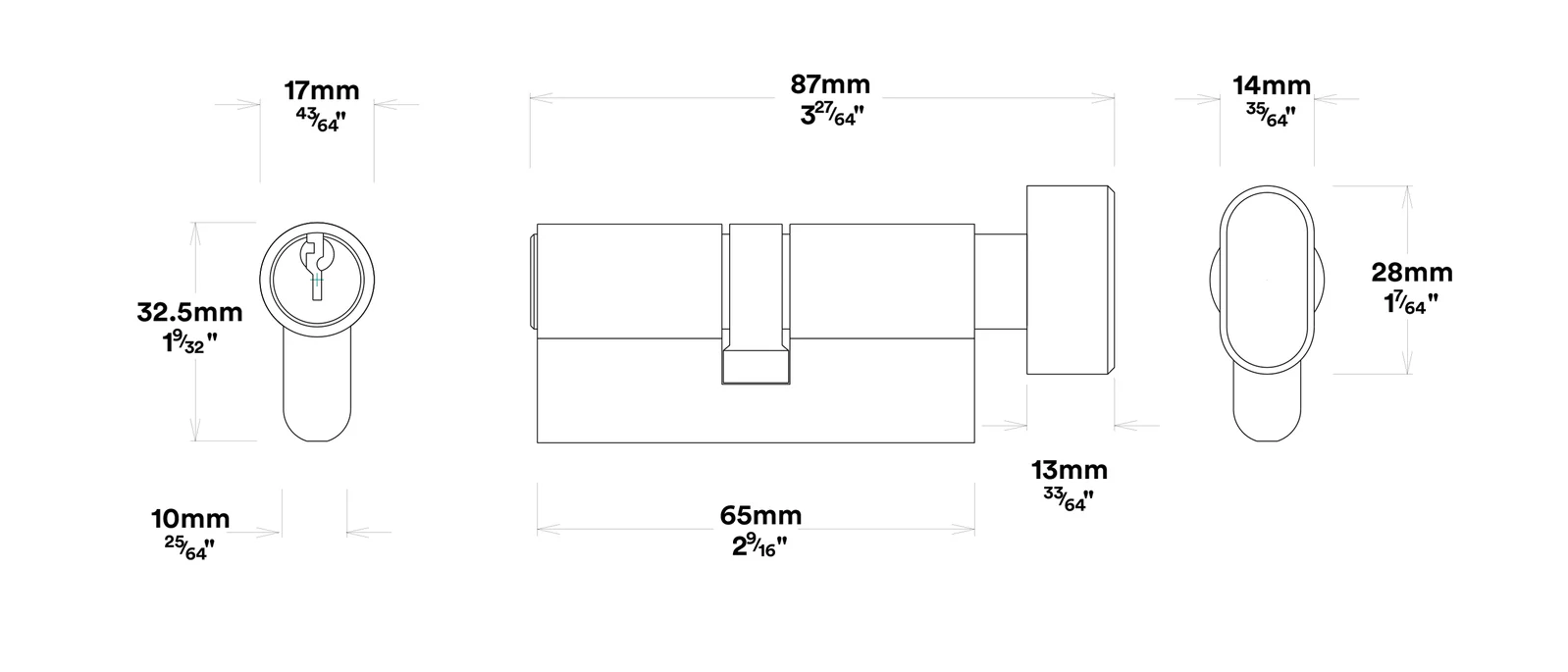 Iver Stirling Door Lever Handle on Stepped Backplate Entrance Kit Key/Thumb - Image 4