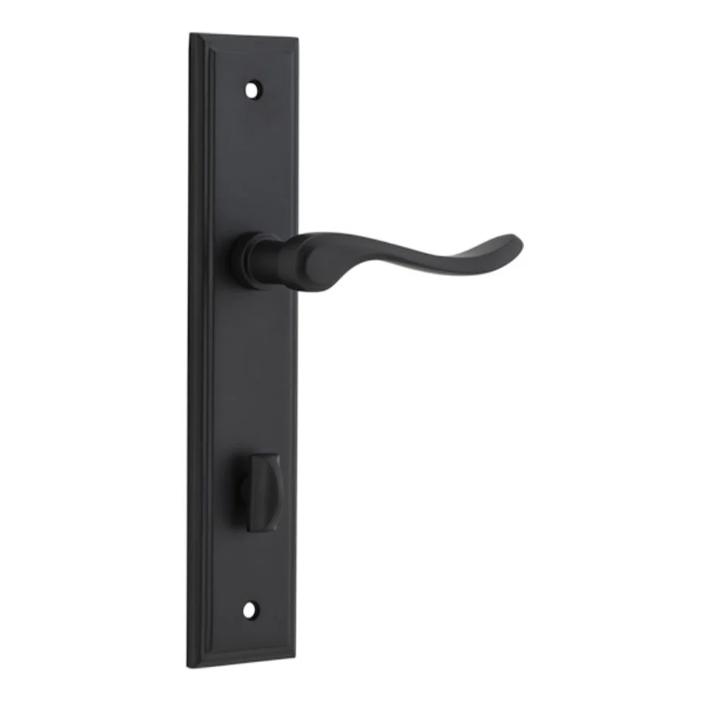 Iver Stirling Door Lever Handle on Stepped Backplate Matt Black - Image 6