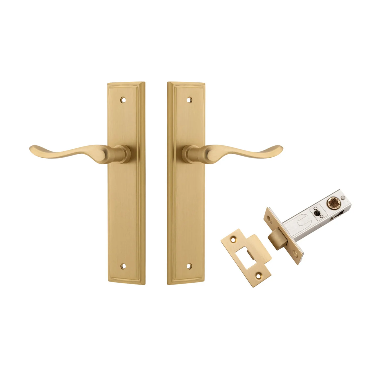 Iver Stirling Door Lever Handle on Stepped Backplate Passage Kit - Available in Various Finishes - Image 5