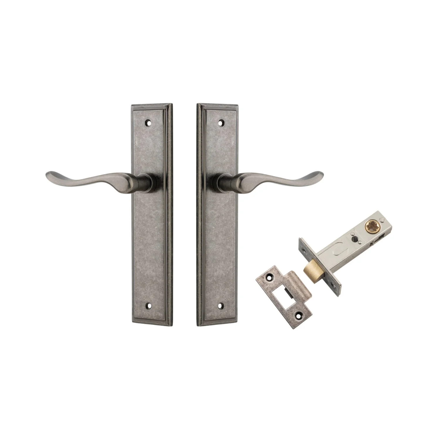 Iver Stirling Door Lever Handle on Stepped Backplate Passage Kit - Available in Various Finishes - Image 7