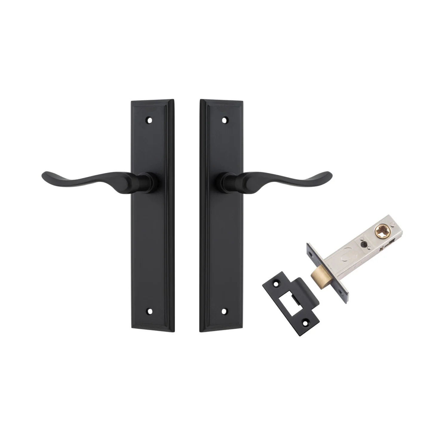 Iver Stirling Door Lever Handle on Stepped Backplate Passage Kit - Available in Various Finishes - Image 8