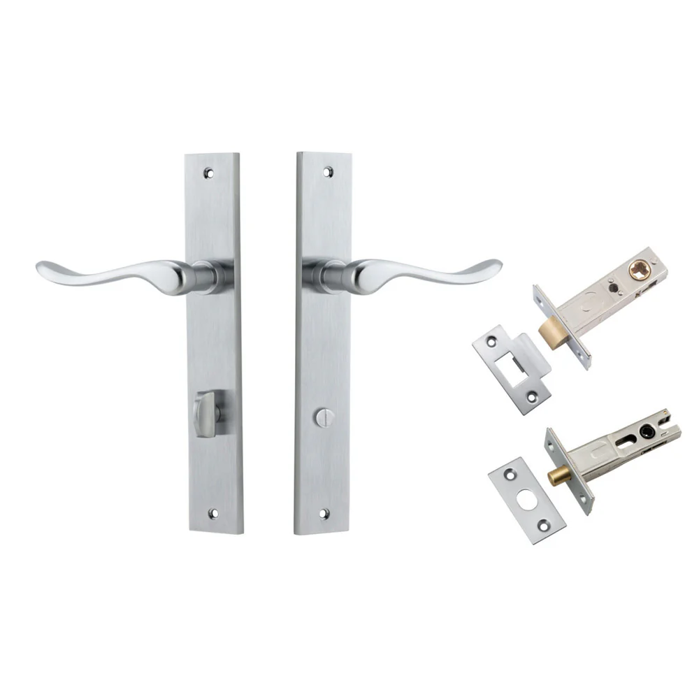 Iver Stirling Door Lever on Rectangular Backplate Privacy Kit with Turn - Image 7