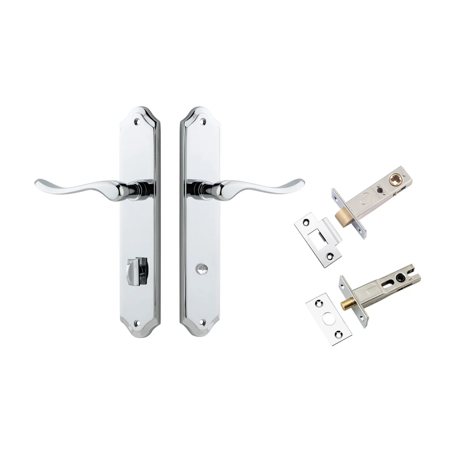 Iver Stirling Door Lever on Shouldered Backplate Privacy Kit with Turn - Image 11