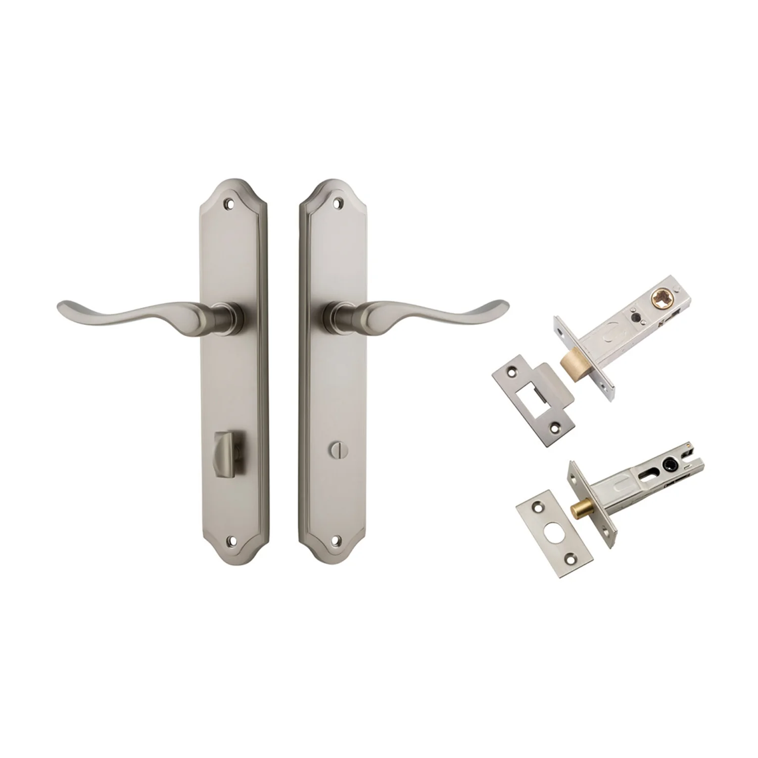 Iver Stirling Door Lever on Shouldered Backplate Privacy Kit with Turn - Image 12
