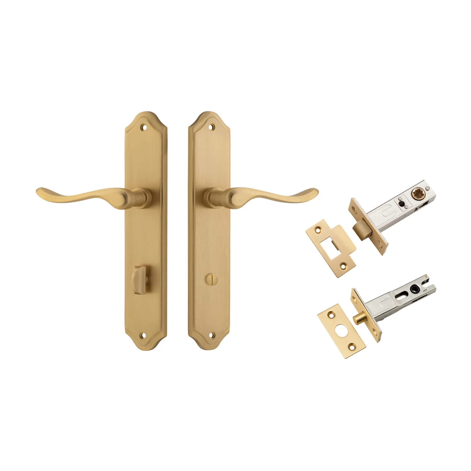 Iver Stirling Door Lever on Shouldered Backplate Privacy Kit with Turn - Image 6
