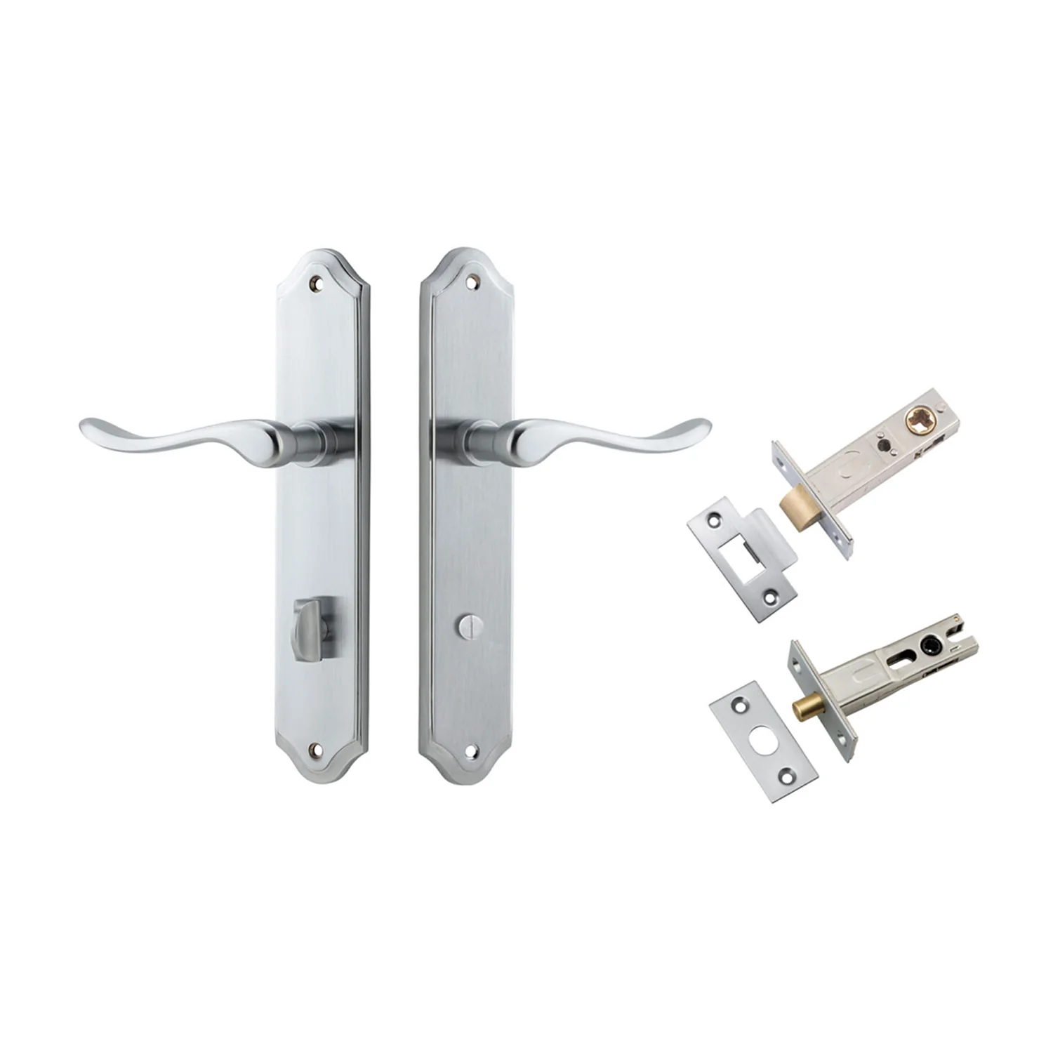 Iver Stirling Door Lever on Shouldered Backplate Privacy Kit with Turn - Image 7