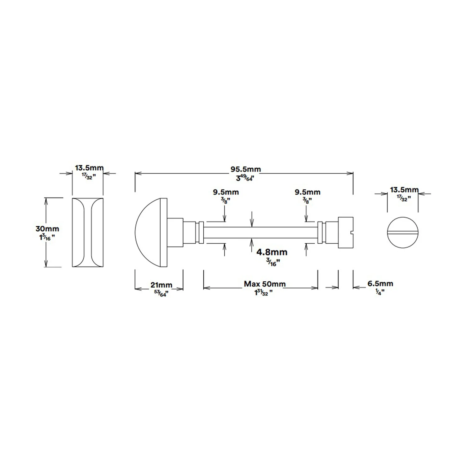 Iver Stirling Door Lever on Stepped Backplate Privacy Kit with Turn - Available in Various Finishes - Image 3