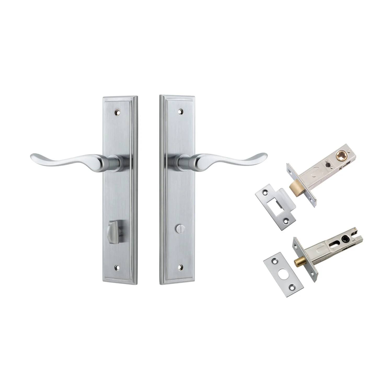Iver Stirling Door Lever on Stepped Backplate Privacy Kit with Turn - Available in Various Finishes - Image 7
