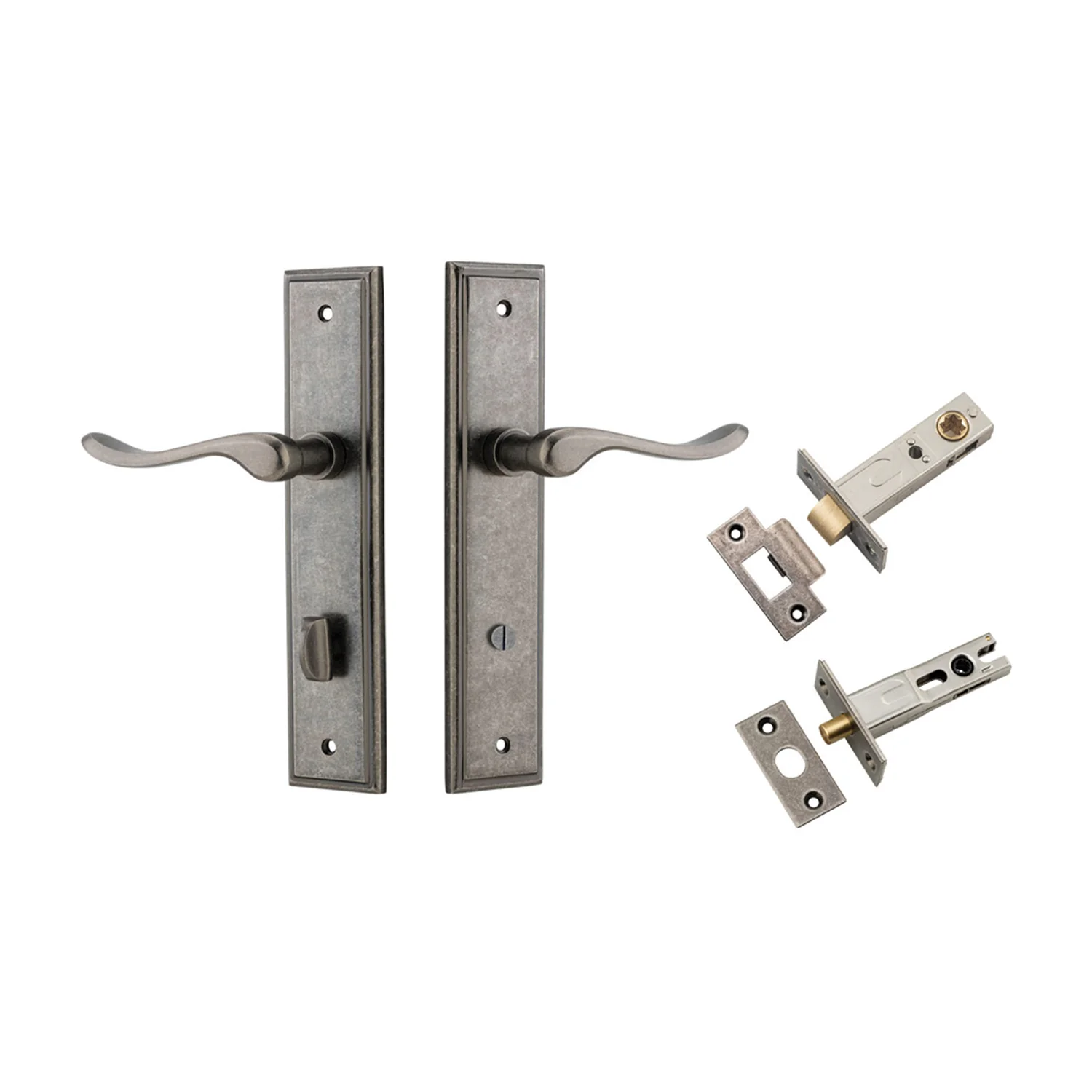 Iver Stirling Door Lever on Stepped Backplate Privacy Kit with Turn - Available in Various Finishes - Image 8