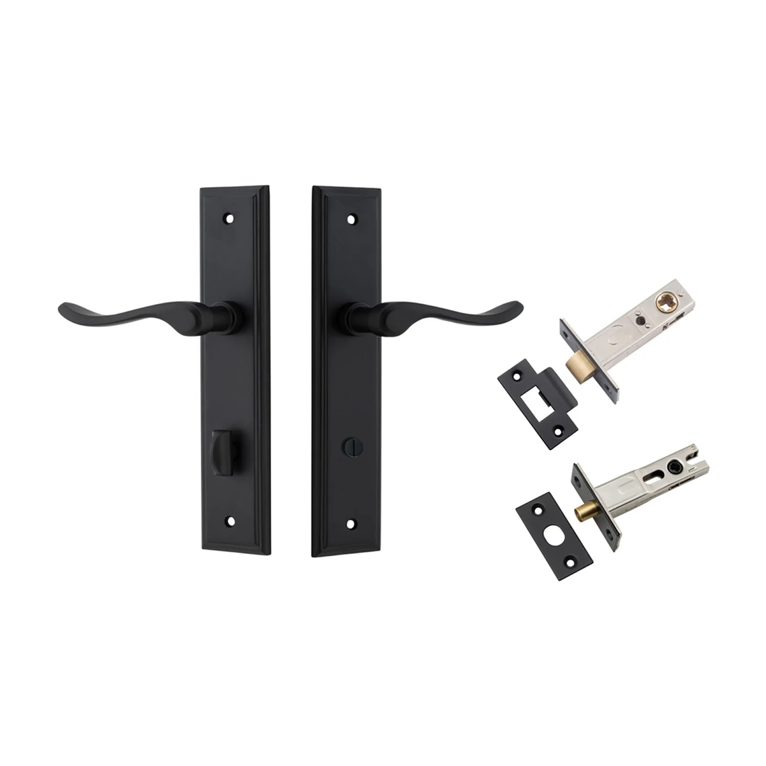 Iver Stirling Door Lever on Stepped Backplate Privacy Kit with Turn - Available in Various Finishes - Image 9