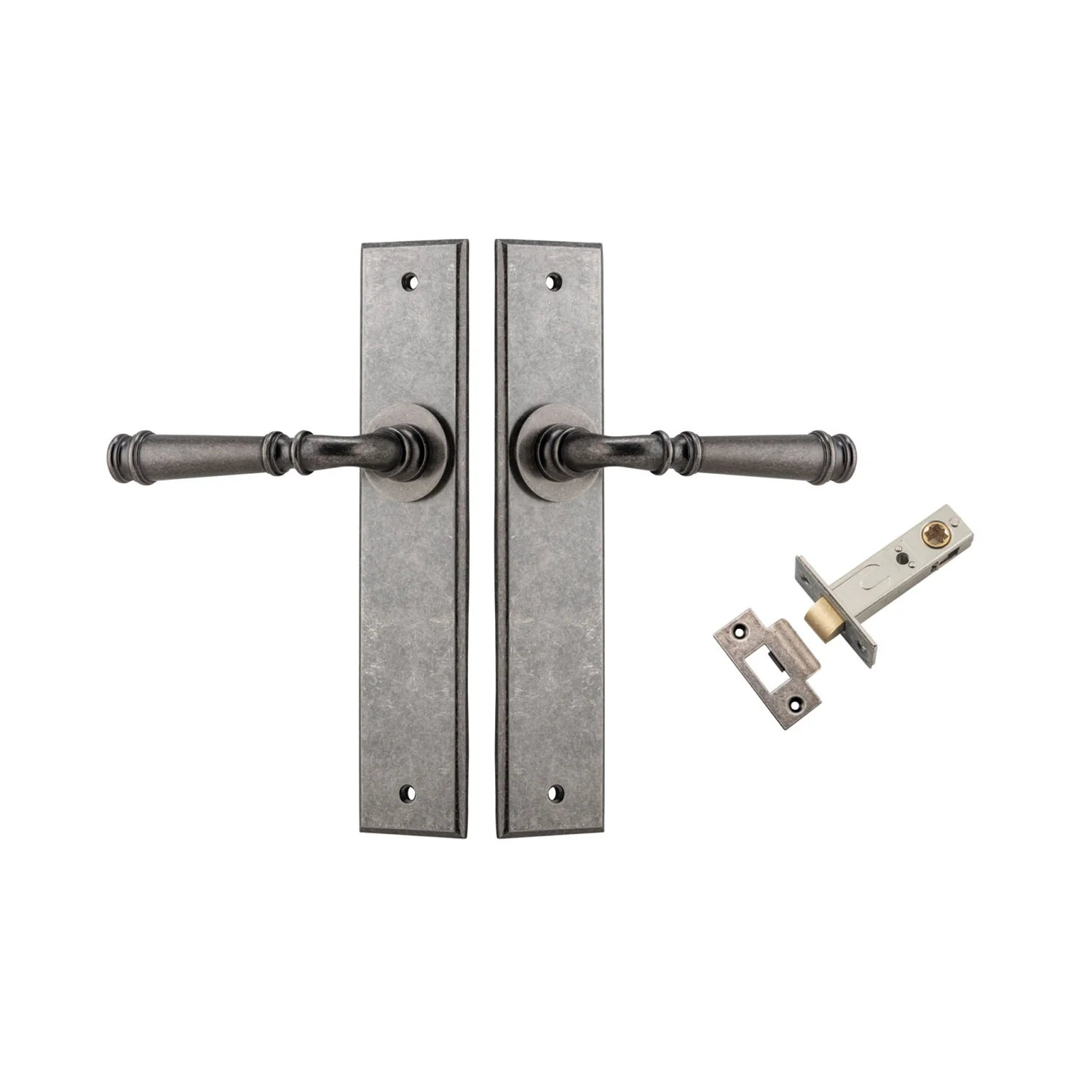 Iver Verona Door Lever Handle on Chamfered Backplate Passage Kit - Available in Various Finishes - Image 11
