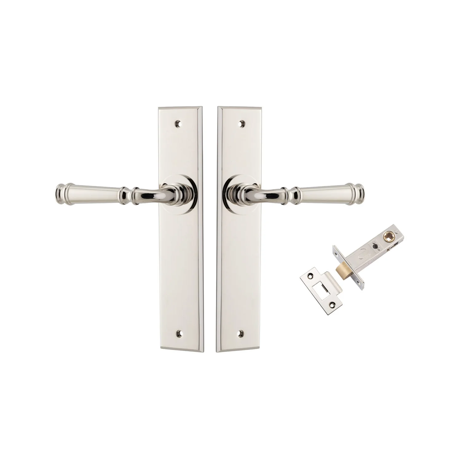 Iver Verona Door Lever Handle on Chamfered Backplate Passage Kit - Available in Various Finishes - Image 12