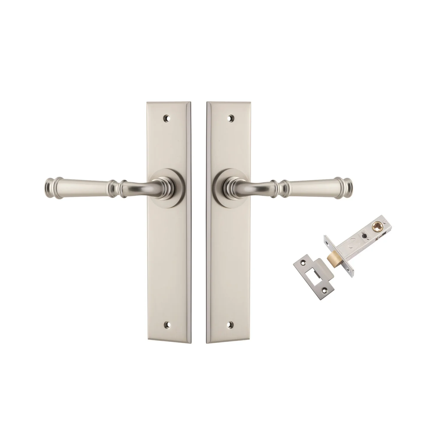 Iver Verona Door Lever Handle on Chamfered Backplate Passage Kit - Available in Various Finishes - Image 13