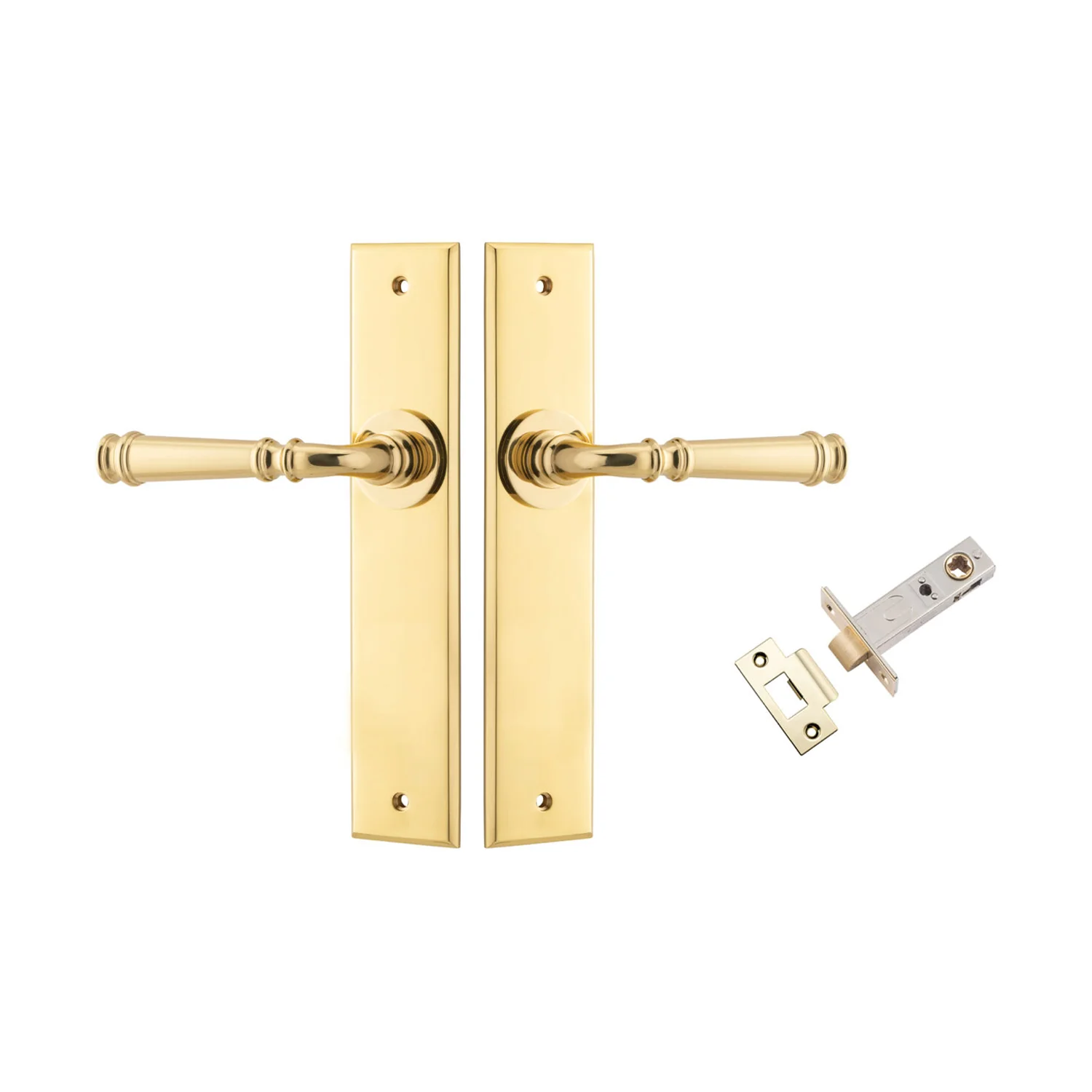 Iver Verona Door Lever Handle on Chamfered Backplate Passage Kit - Available in Various Finishes - Image 5