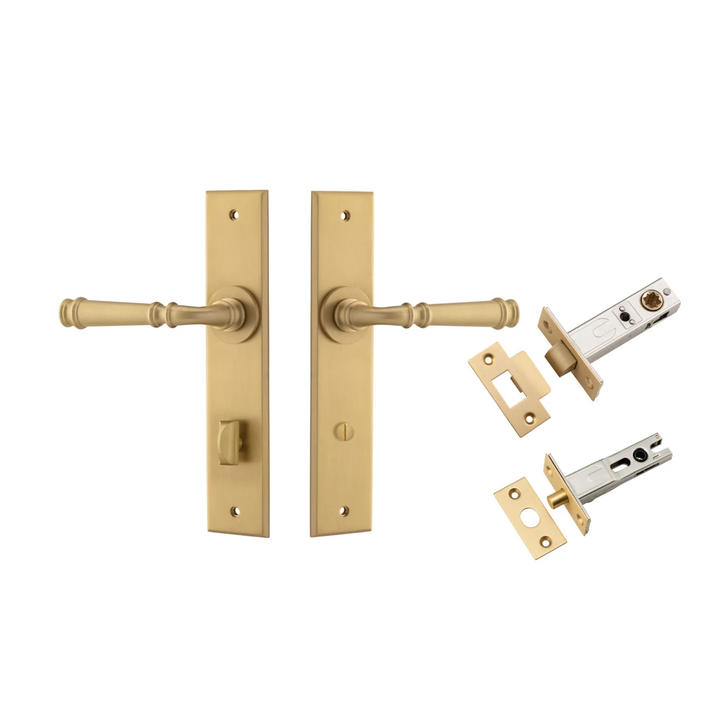Iver Verona Door Lever Handle on Chamfered Backplate Privacy Kit - Available in Various Finishes - Image 10