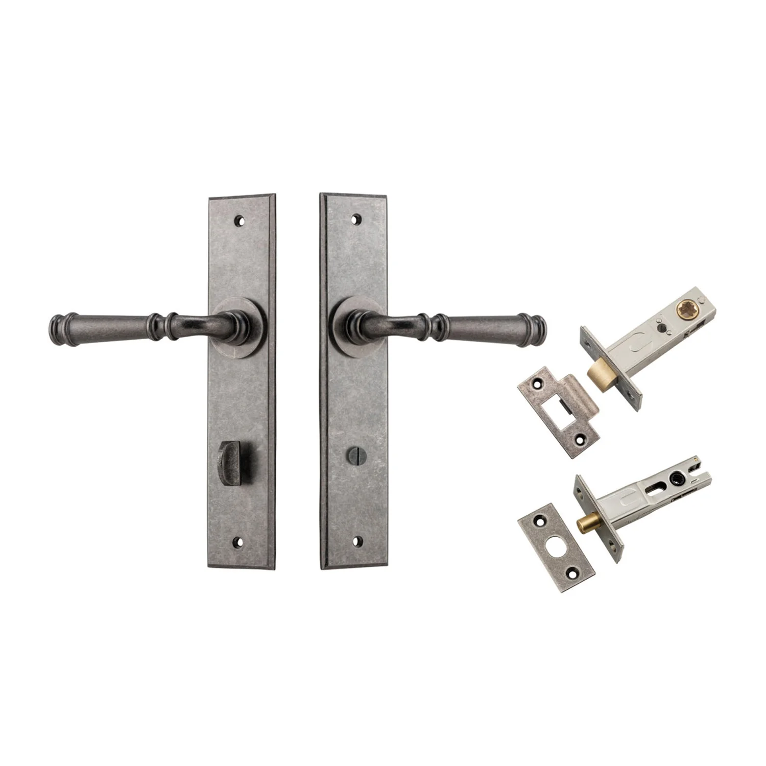 Iver Verona Door Lever Handle on Chamfered Backplate Privacy Kit - Available in Various Finishes - Image 11